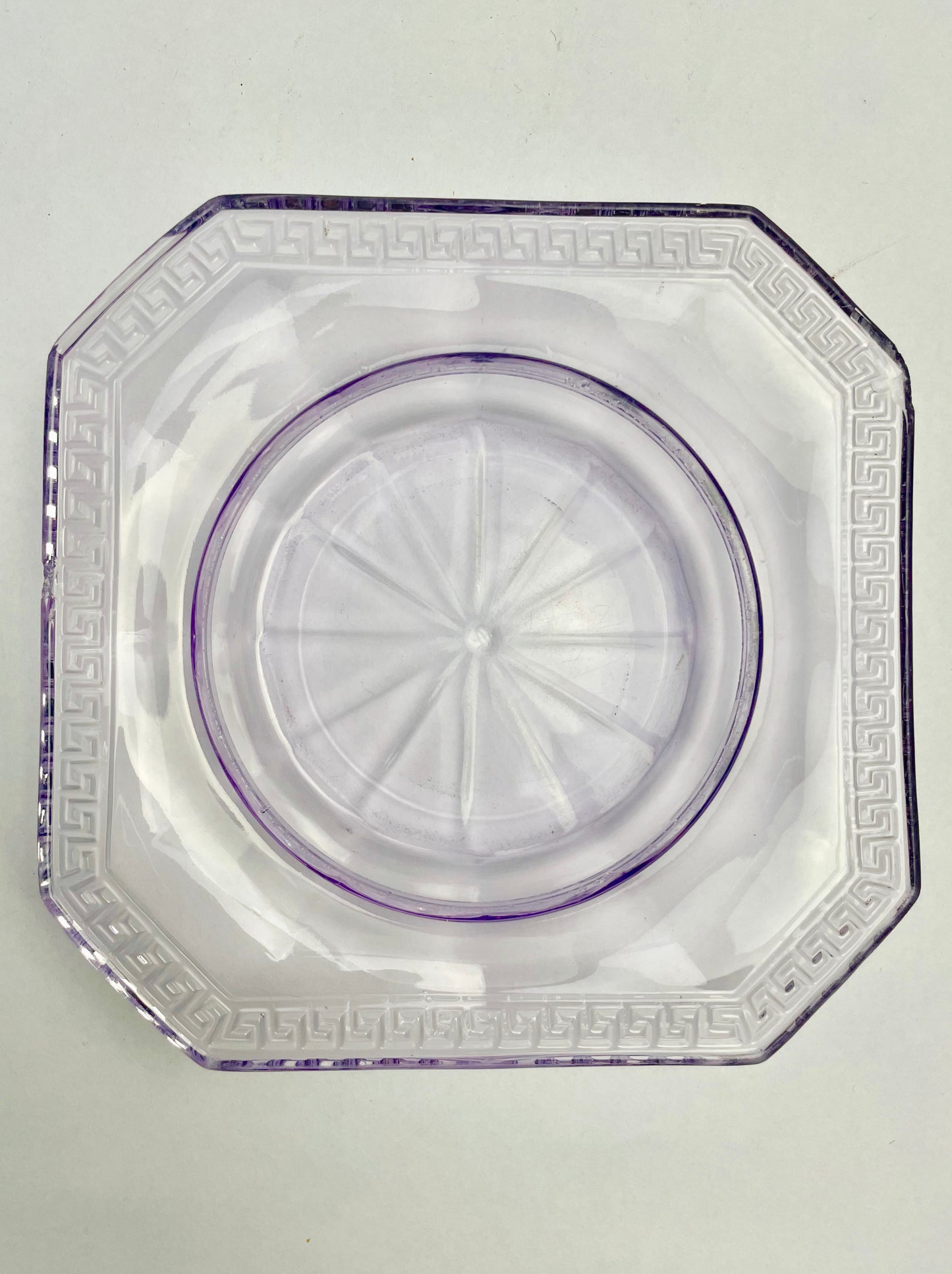 Vintage Amethyst Square Glass Dish
