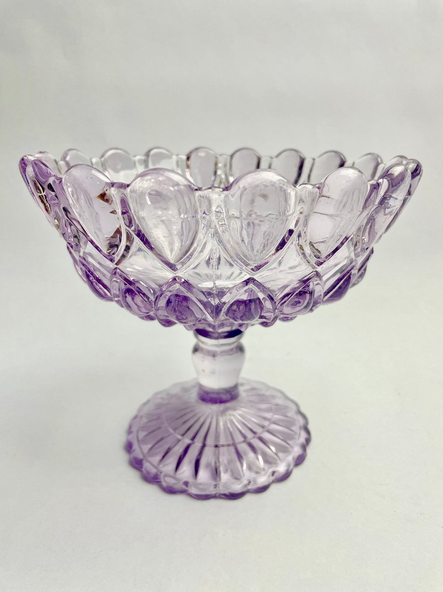 Vintage Amethyst Glass Comport