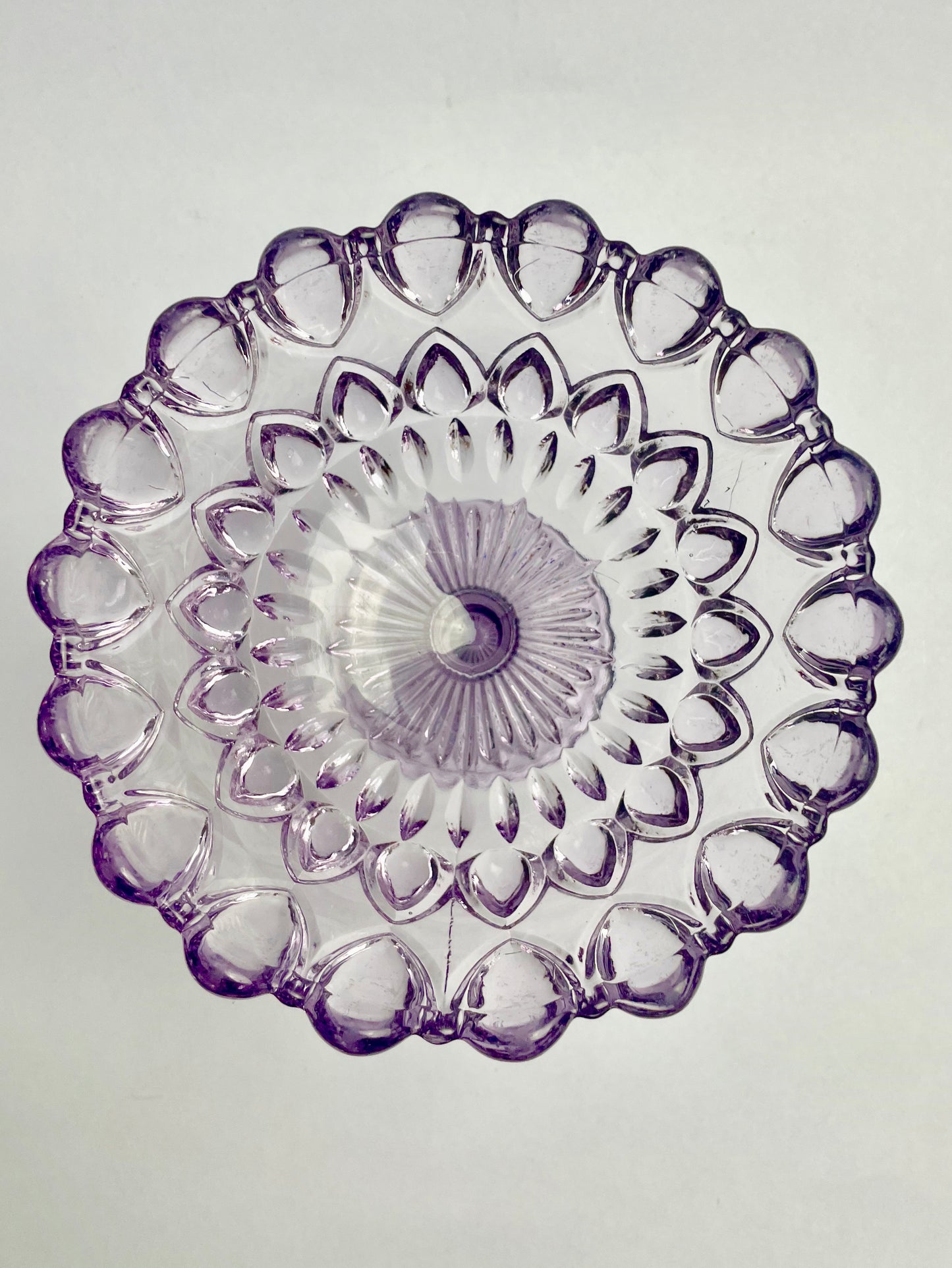 Vintage Amethyst Glass Comport