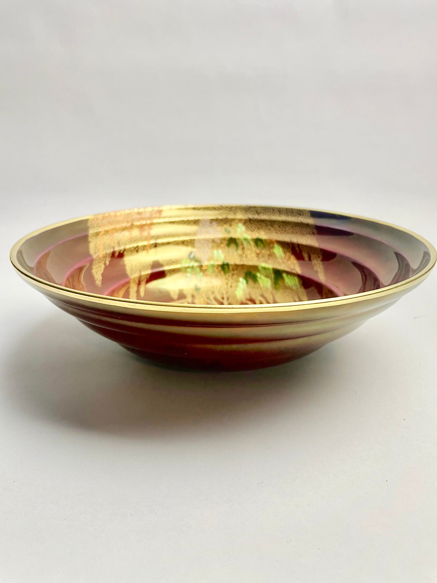 Art Deco Carlton Ware Rouge Royale Hand-painted Bowl