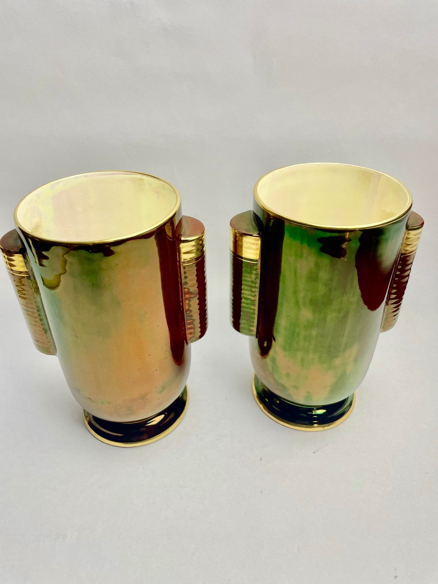 Pair of Art Deco Crown Devon Vases