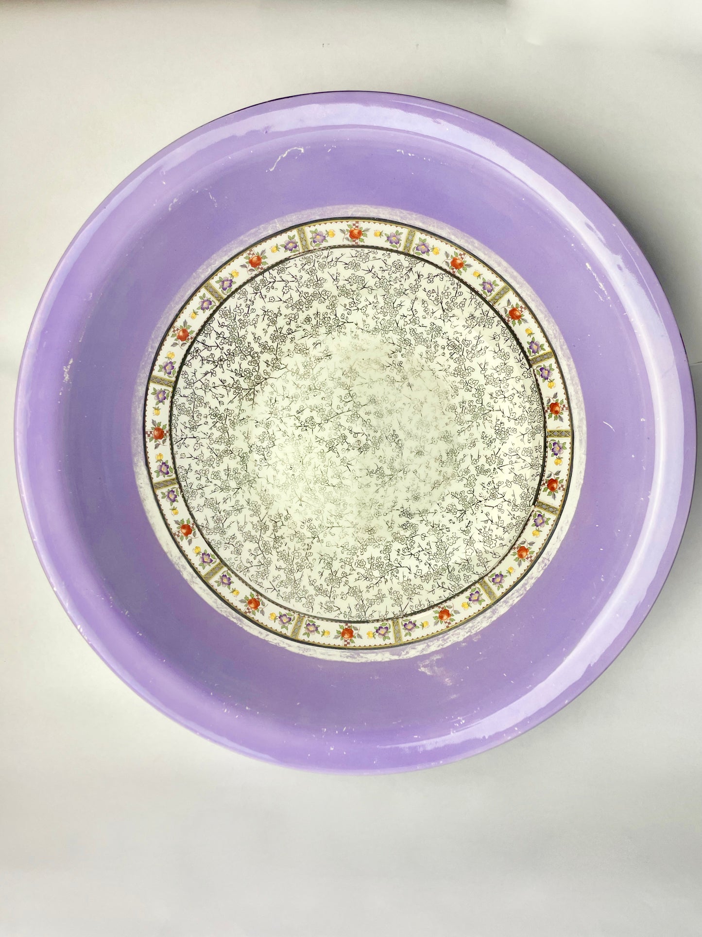 Extra-large Lilac Edwardian wash jug and basin