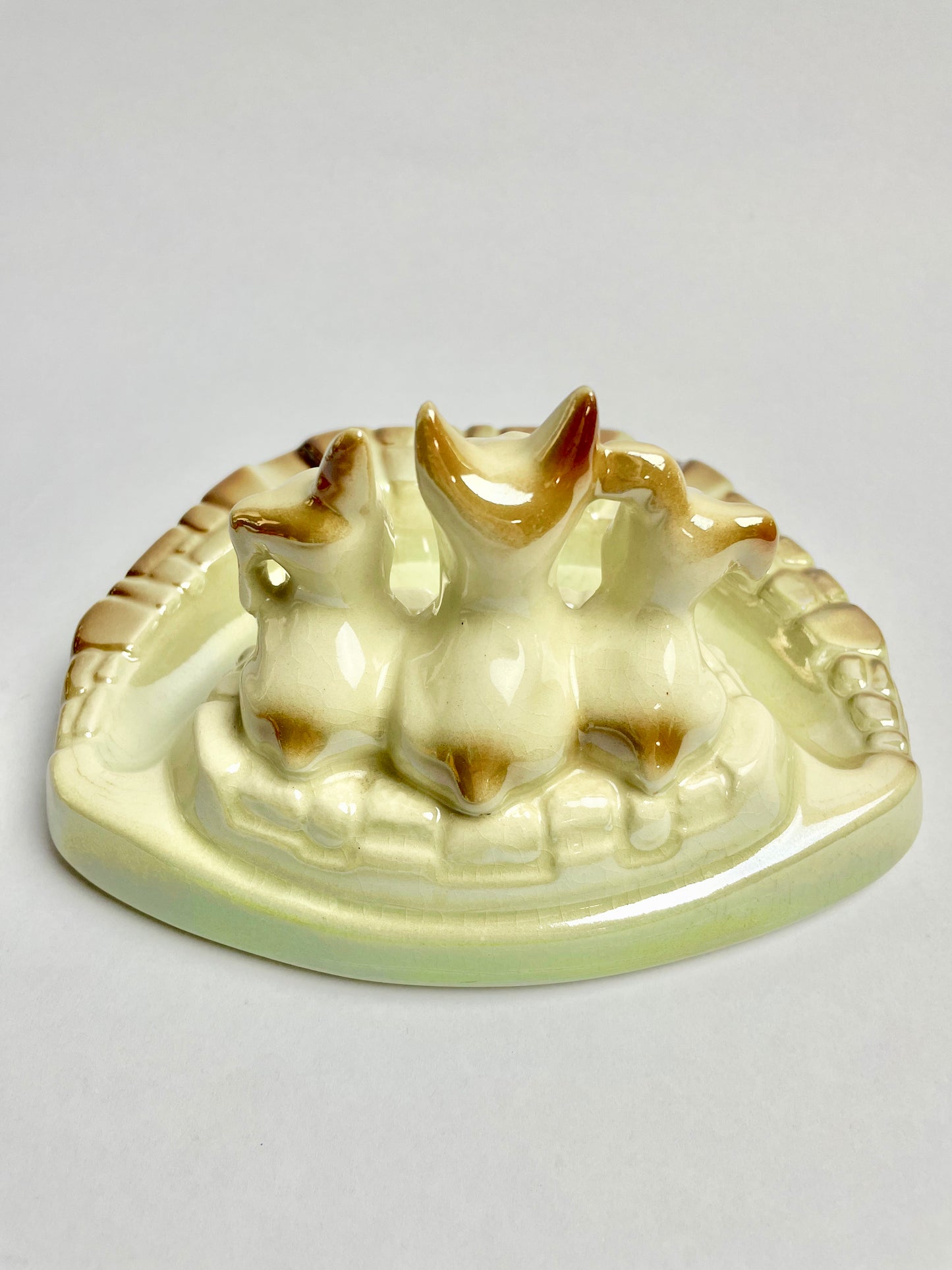 Wembley Ware Three Scottie Dogs on Bricks Ashtray