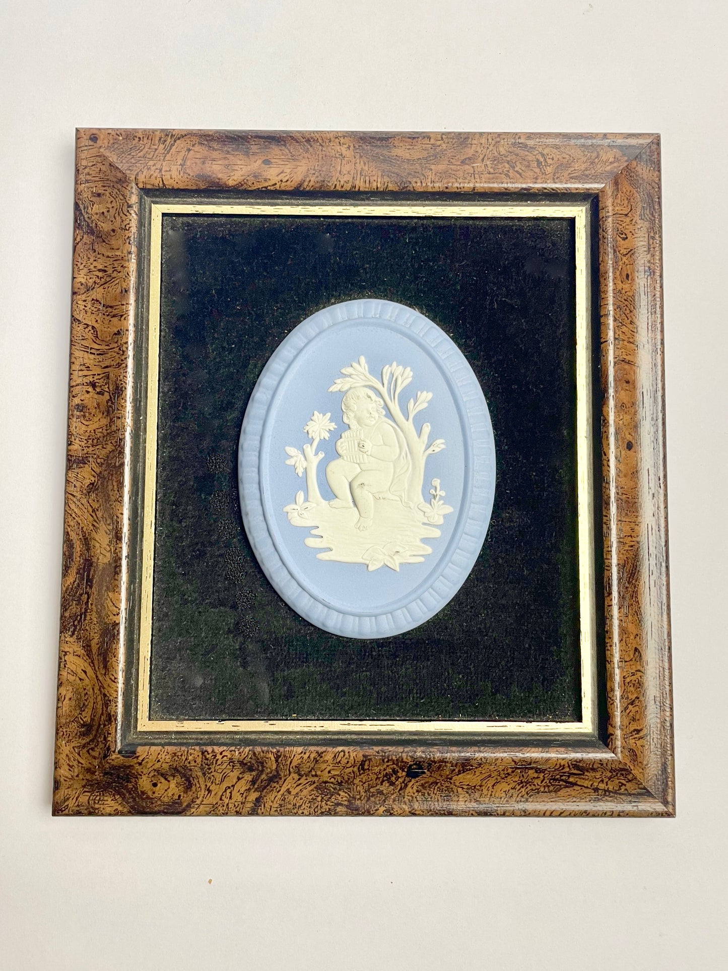Framed Wedgwood Blue Jasperware Plaque SIGNED