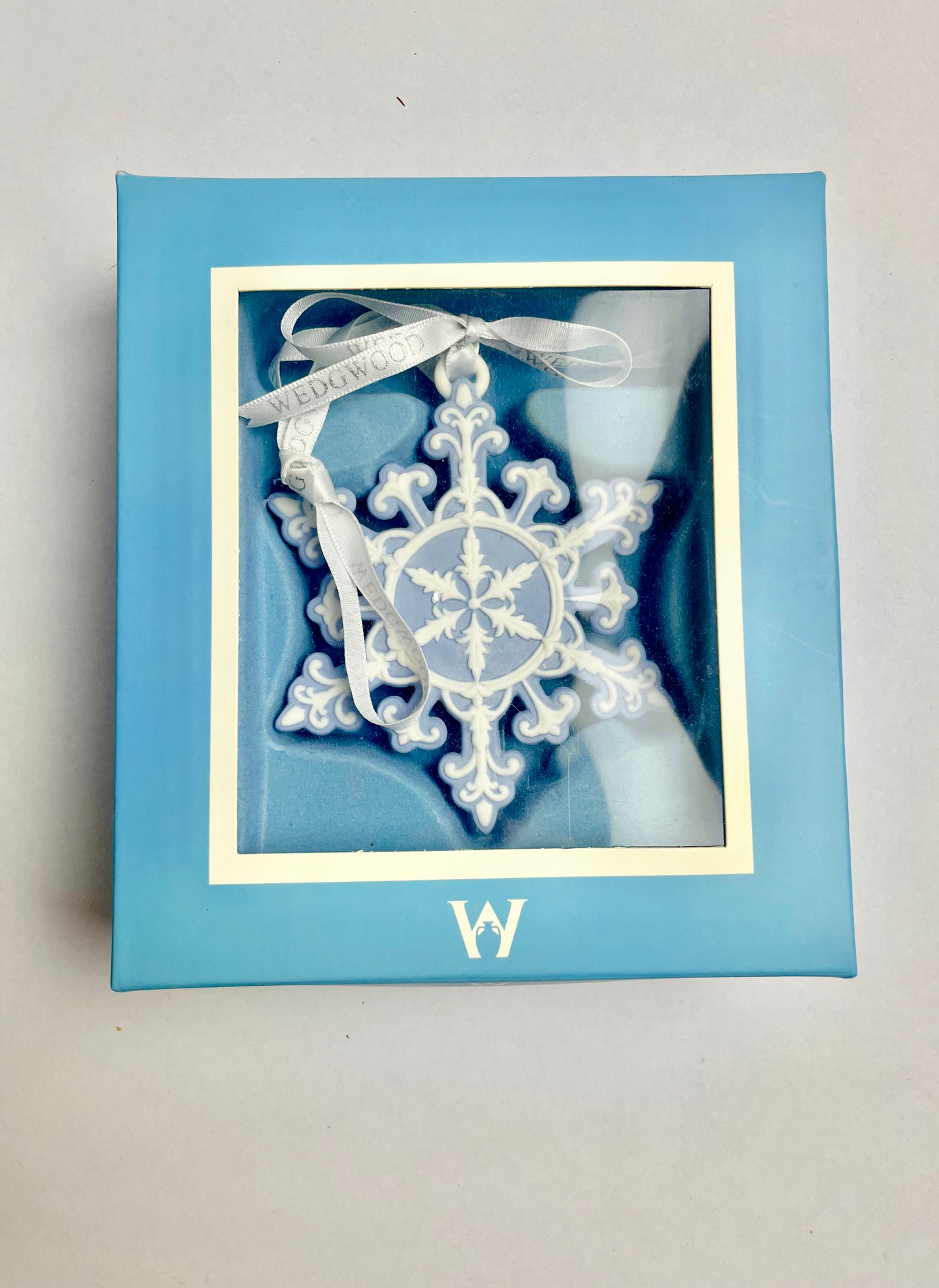 Wedgwood Jasperware Blue Pierced Star Ornament in Box