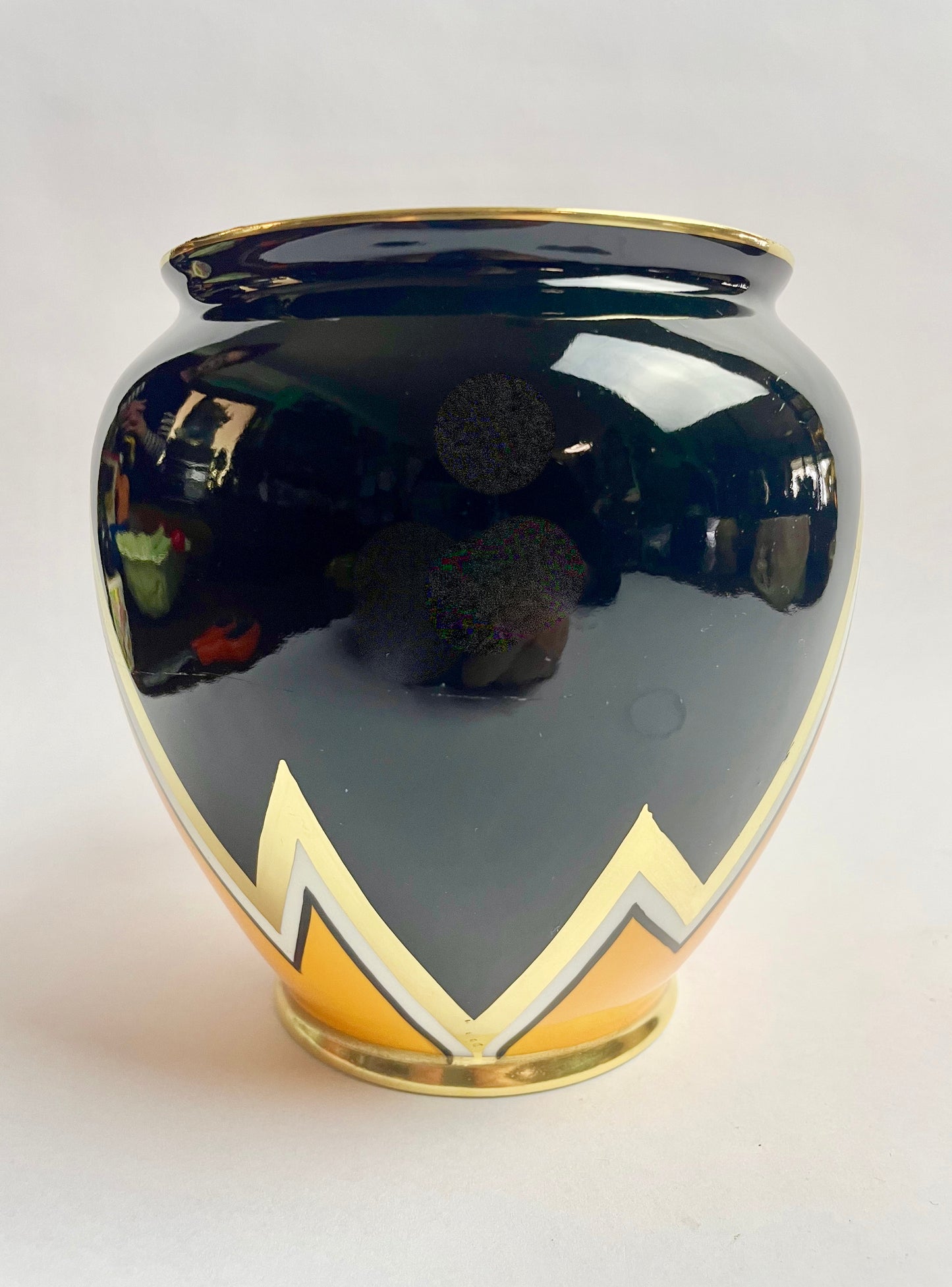 Carlton Ware Lightning Pattern Vase by Violet Elmer c1930