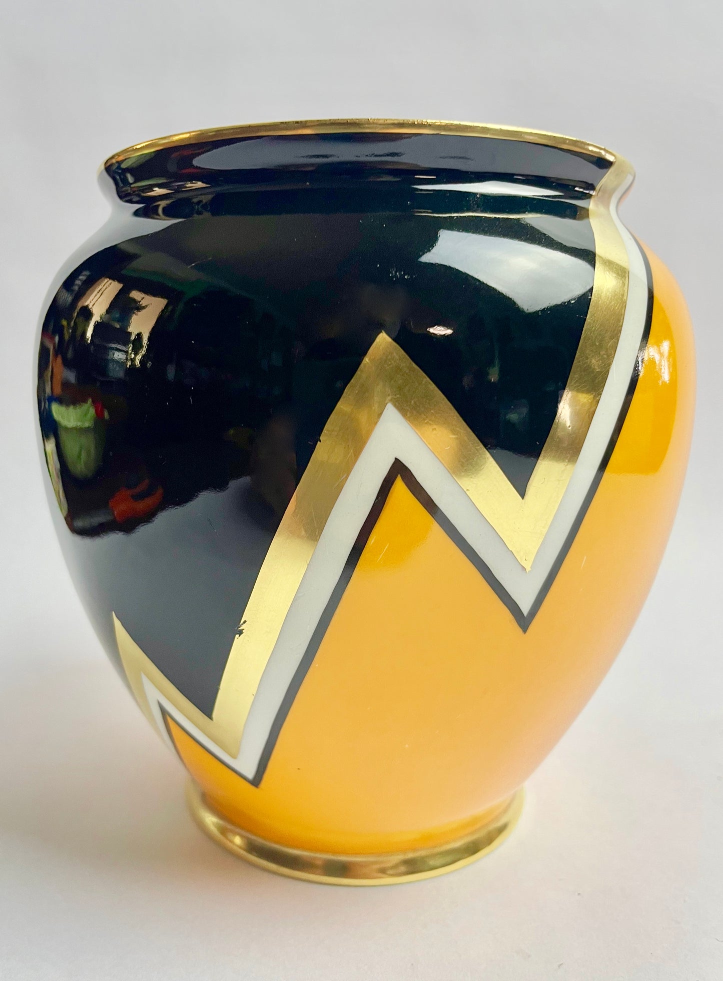 Carlton Ware Lightning Pattern Vase by Violet Elmer c1930