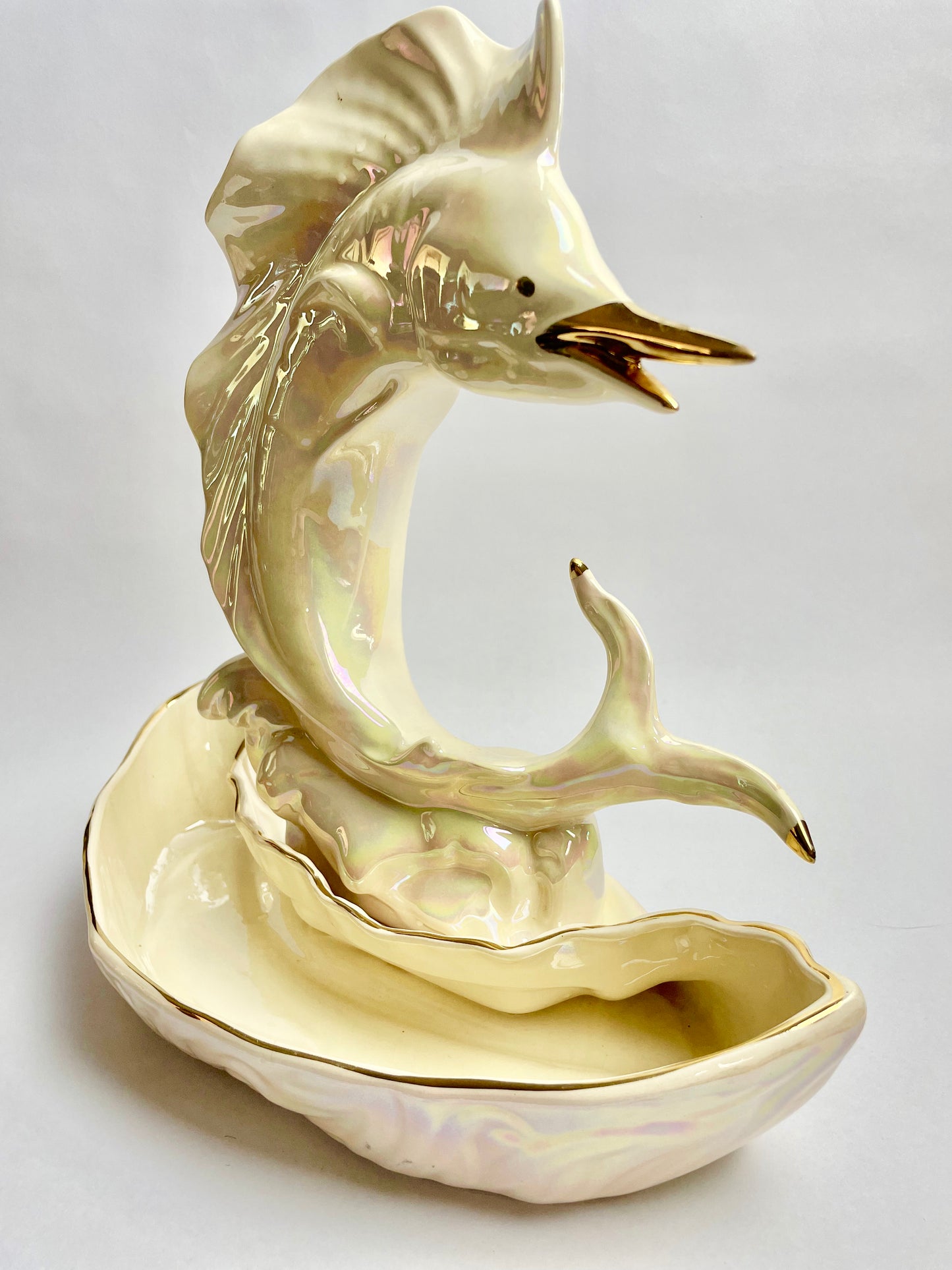 Lane & Co MCM Lustre Ceramic Marlin Planter 1954