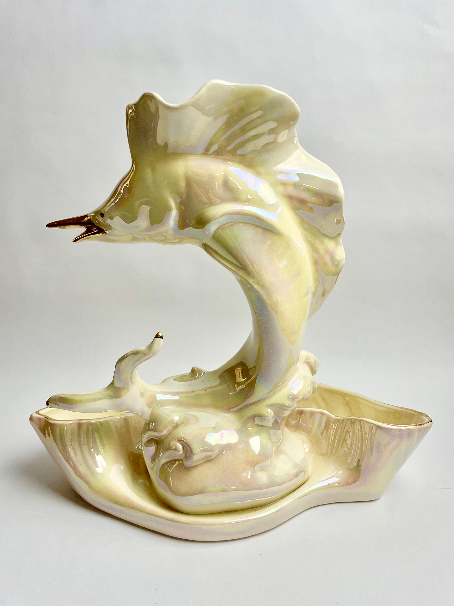 Lane & Co MCM Lustre Ceramic Marlin Planter 1954