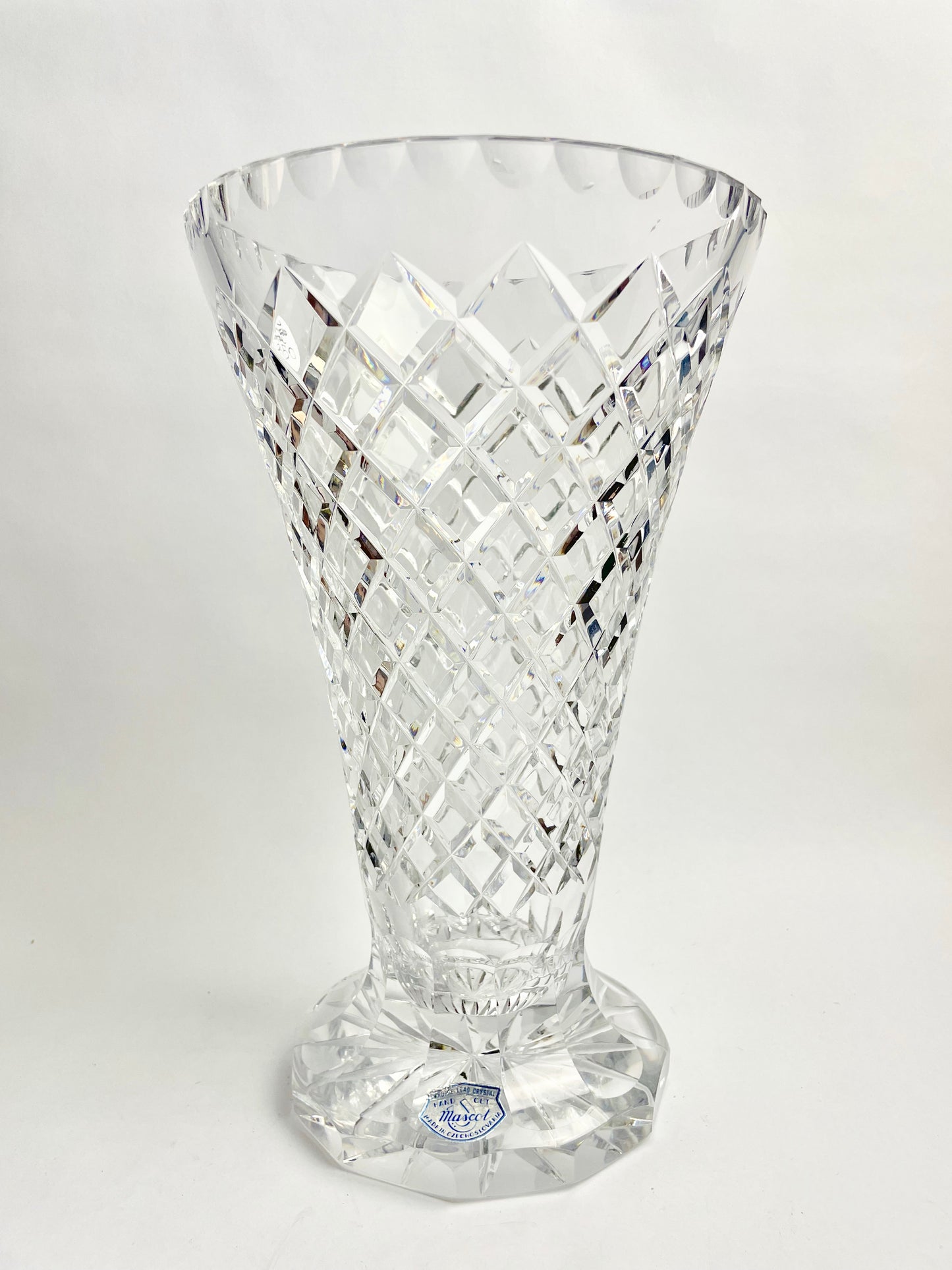 Mascot Large Bohemia Czech Lead Crystal Vase