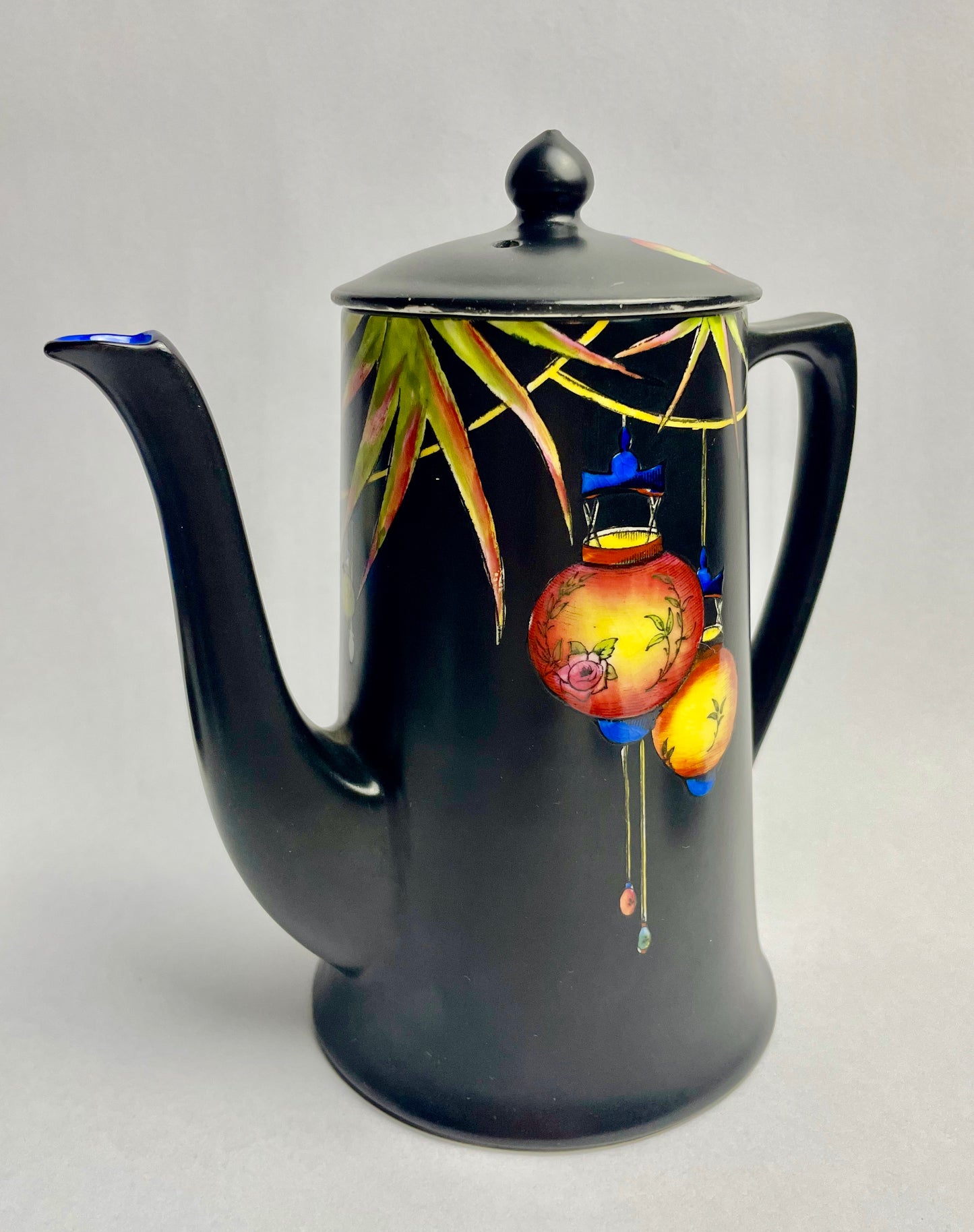 Rare Crown Ducal Chinese Lantern Coffee Set