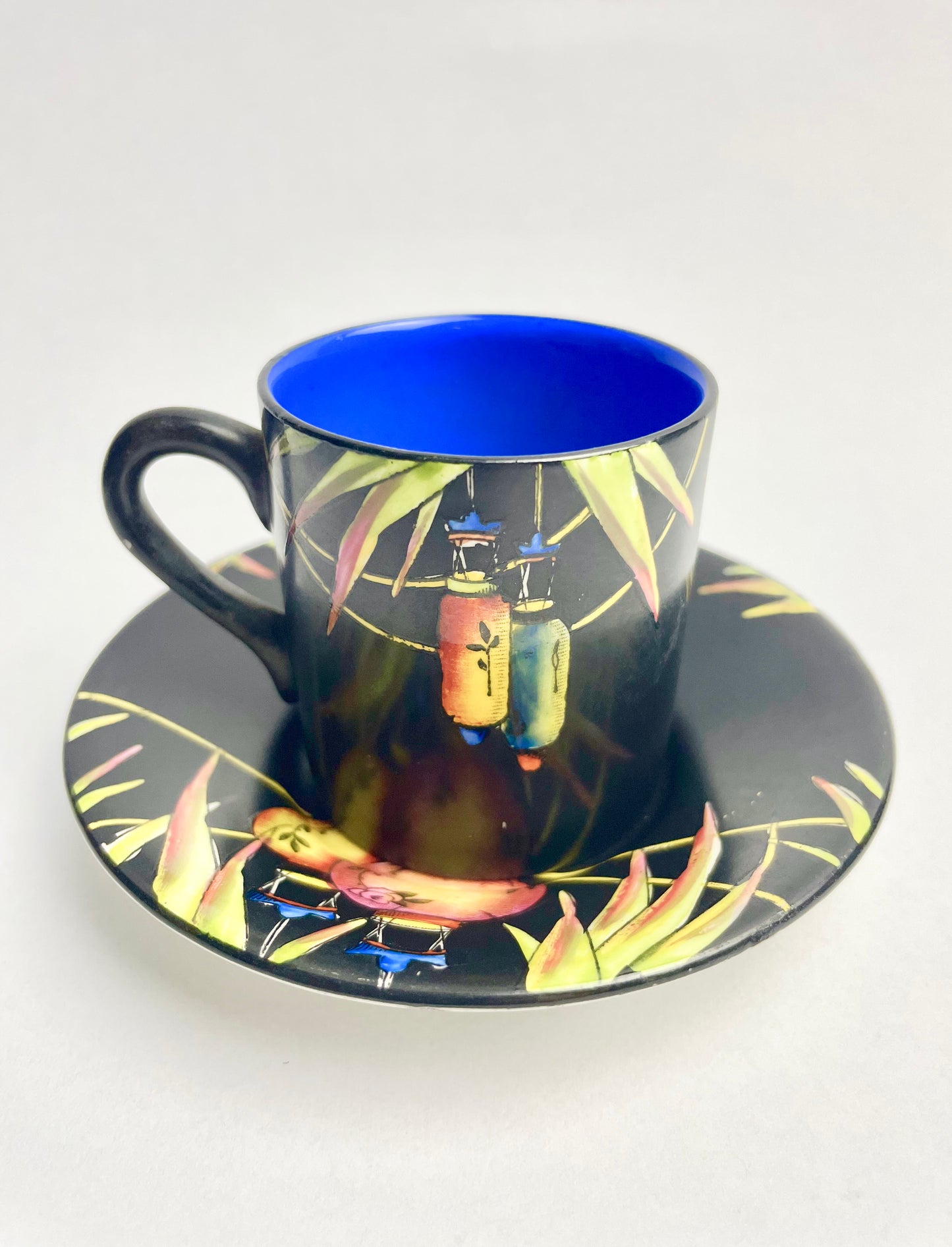 Rare Crown Ducal Chinese Lantern Coffee Set