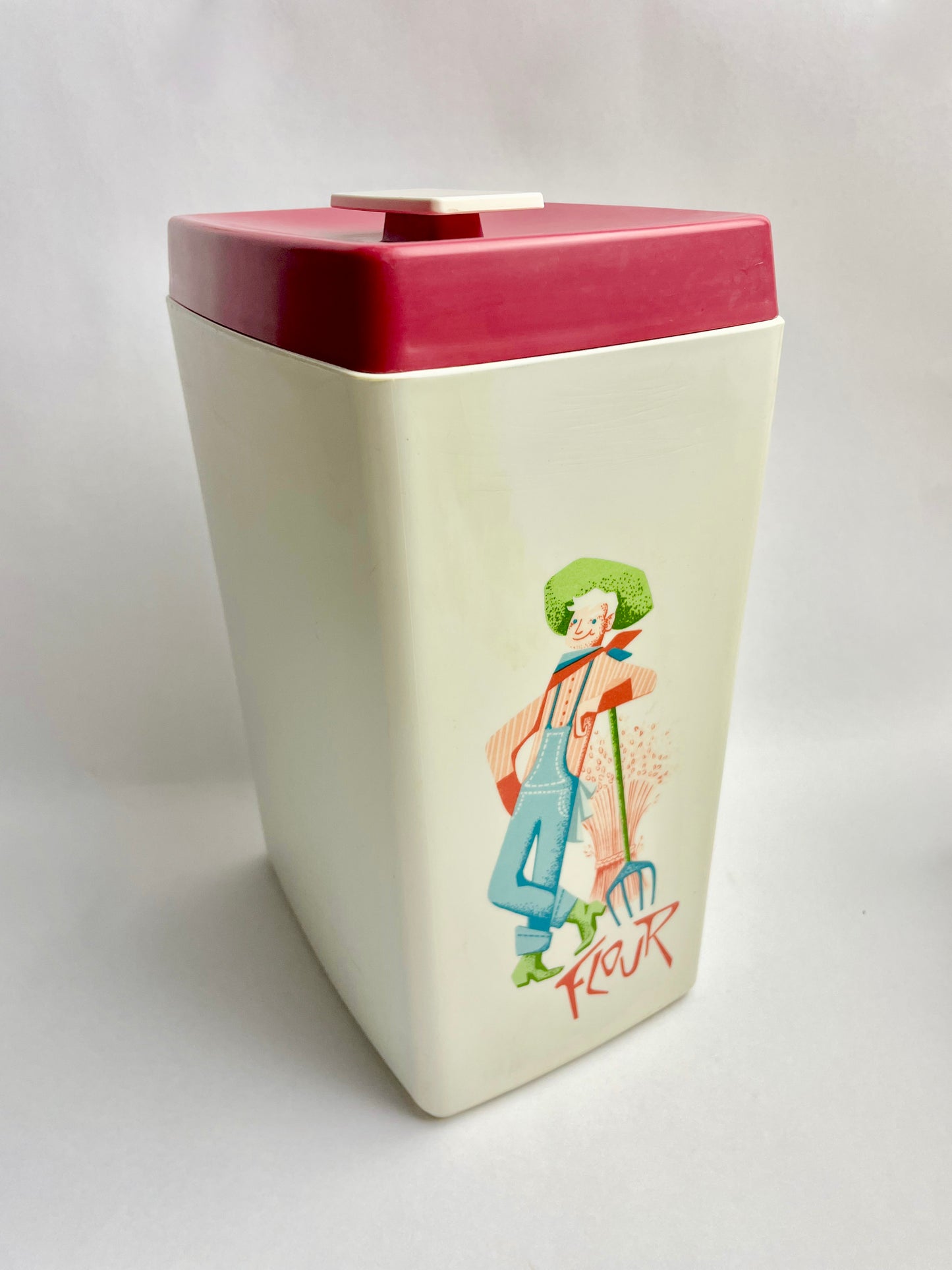 Retro kitchen canister set (Tallest 26cm, some typical wear)