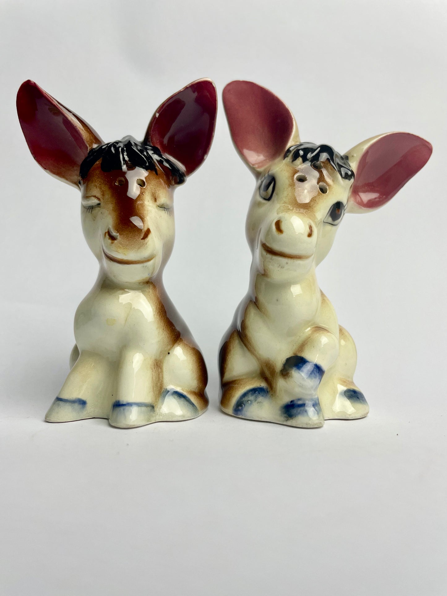 Vintage Donkey Salt & Pepper Shakers
