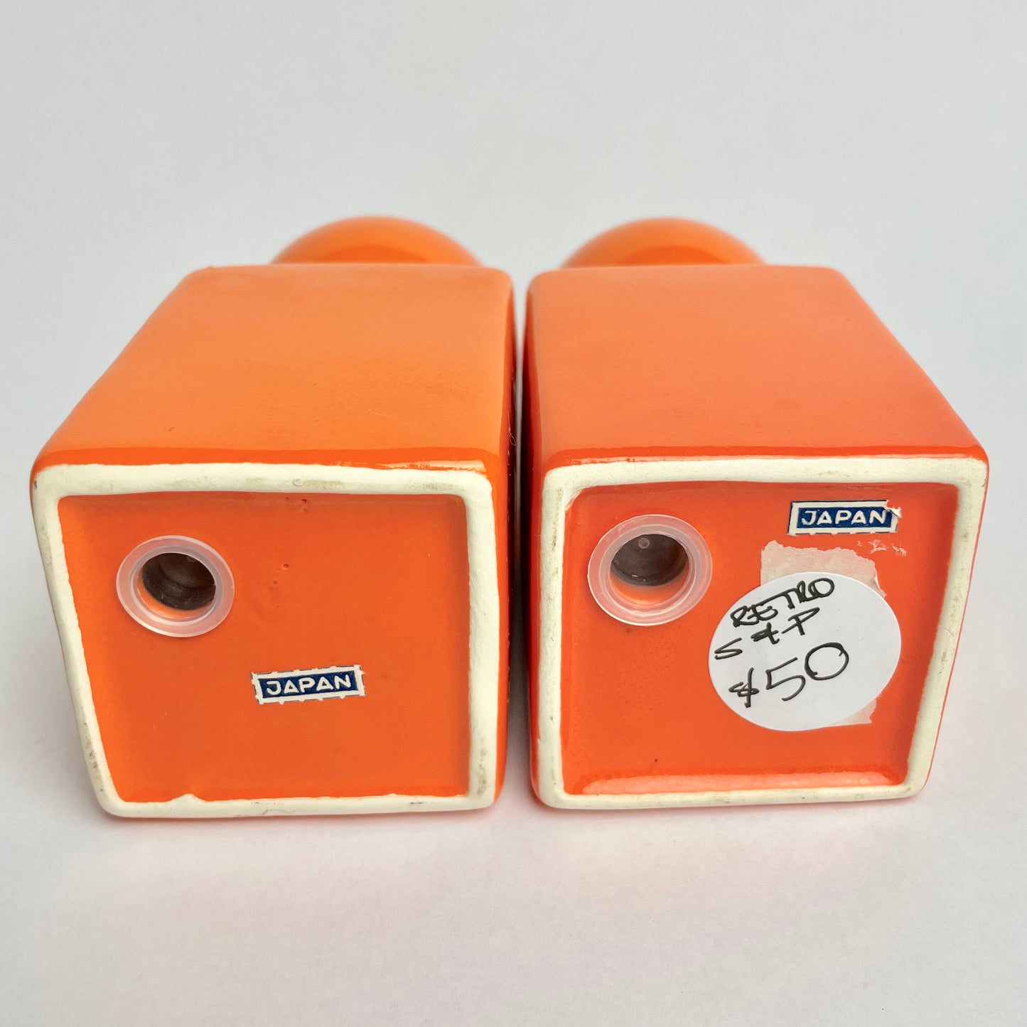 Retro MCM Orange Salt & Pepper Shakers