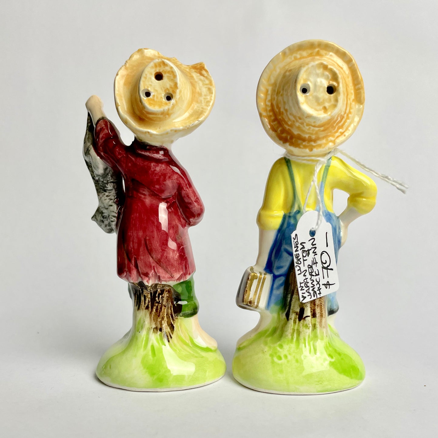 Vintage Lugenes Tom Sawyer & Huckleberry Finn Salt & Pepper Shakers