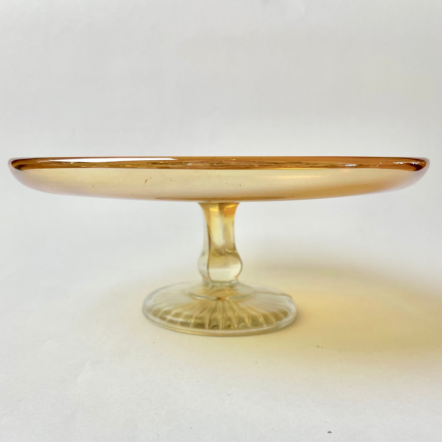 Australian Butterfly & Bush Carnival Glass Cake Stand