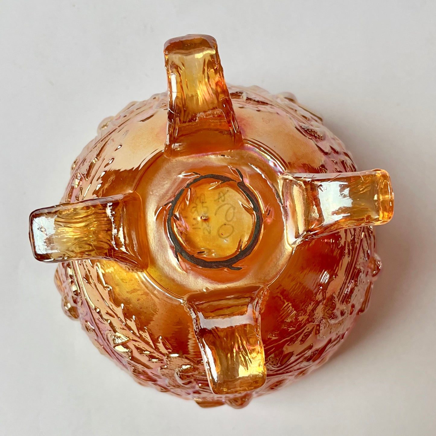 Footed Carnival Glass Bowl