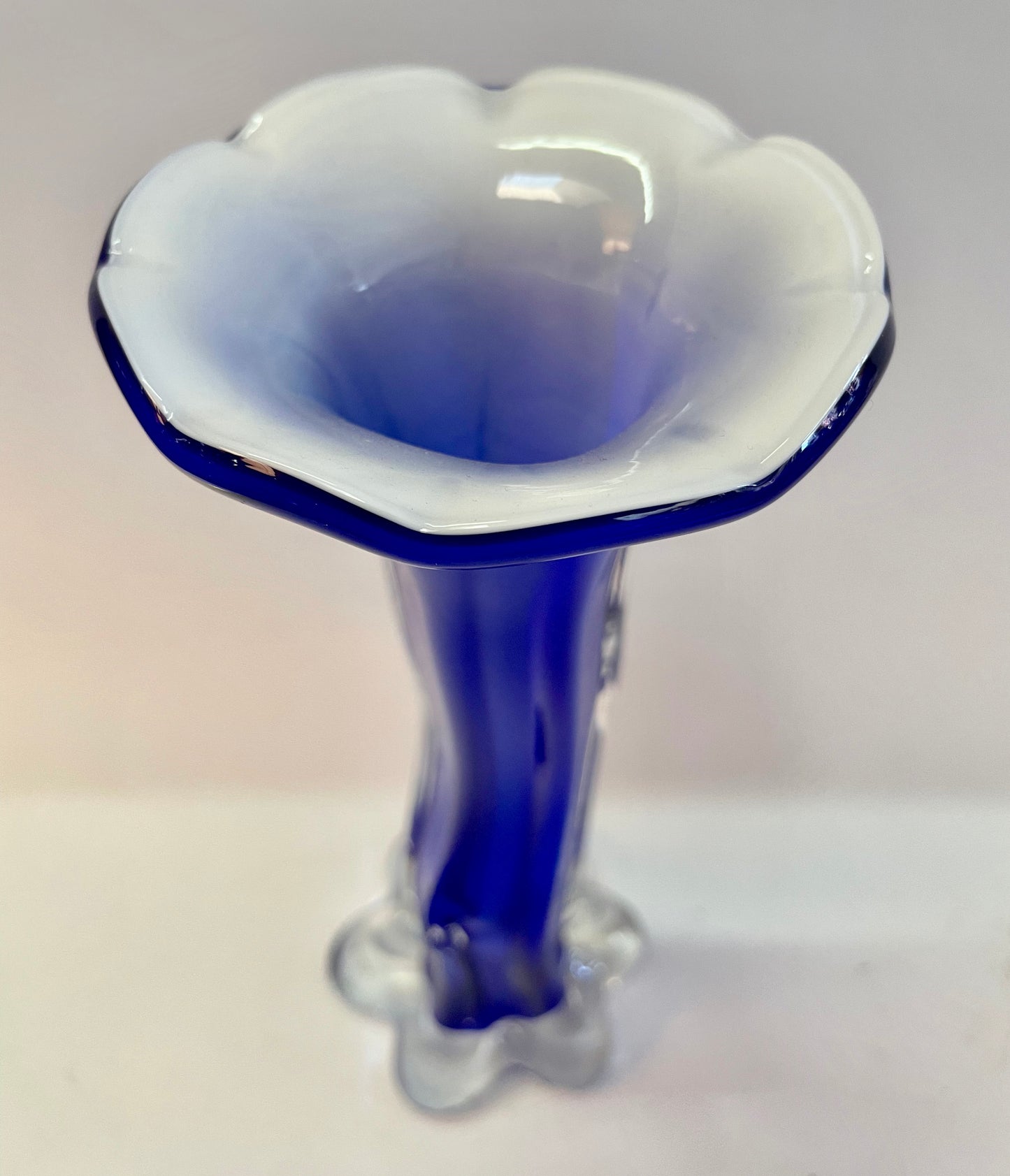 Blue Art Glass Vase