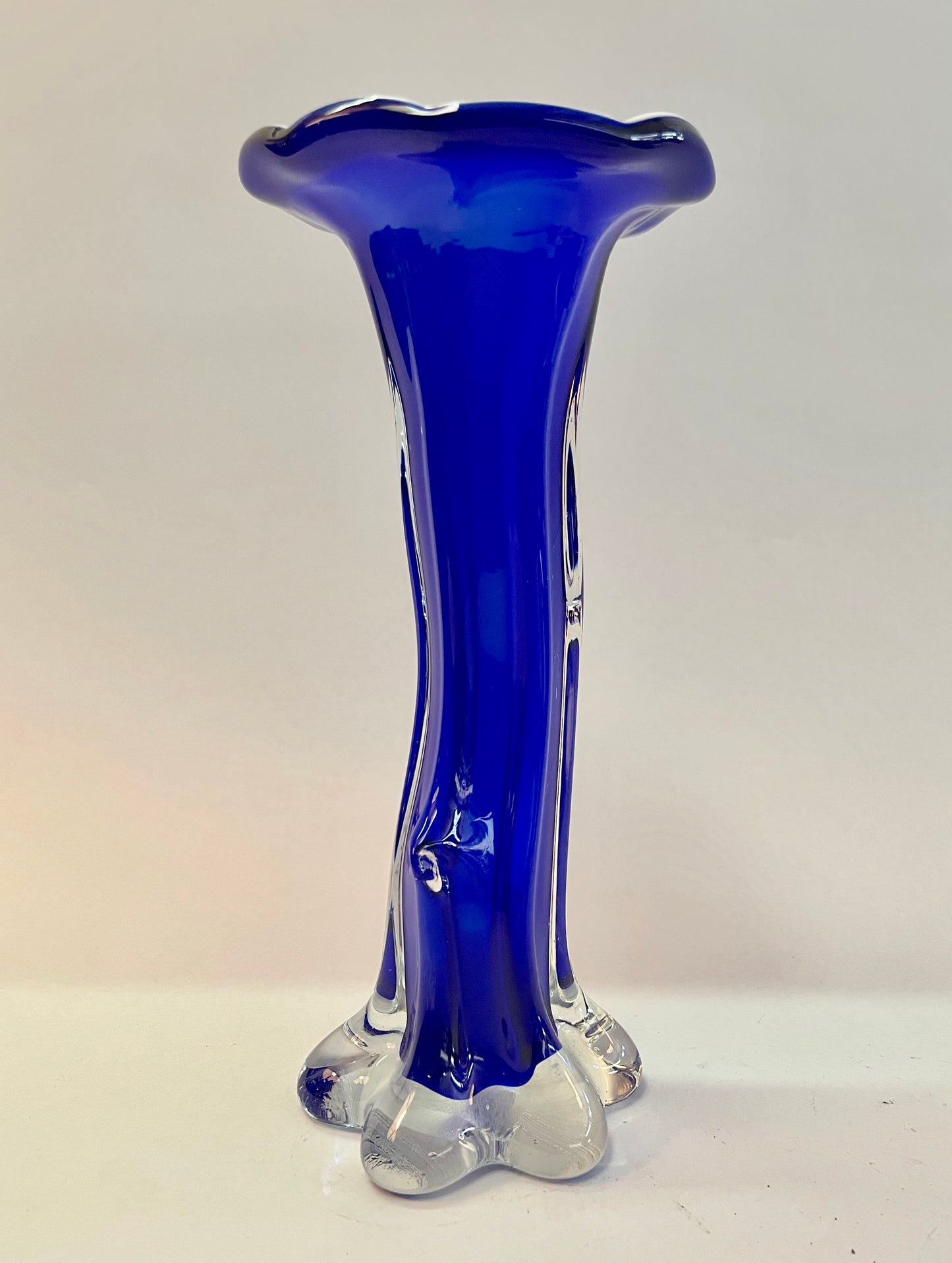 Blue Art Glass Vase