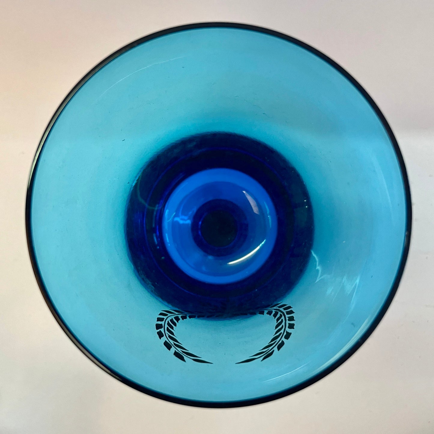 Blue Art Glass Vase