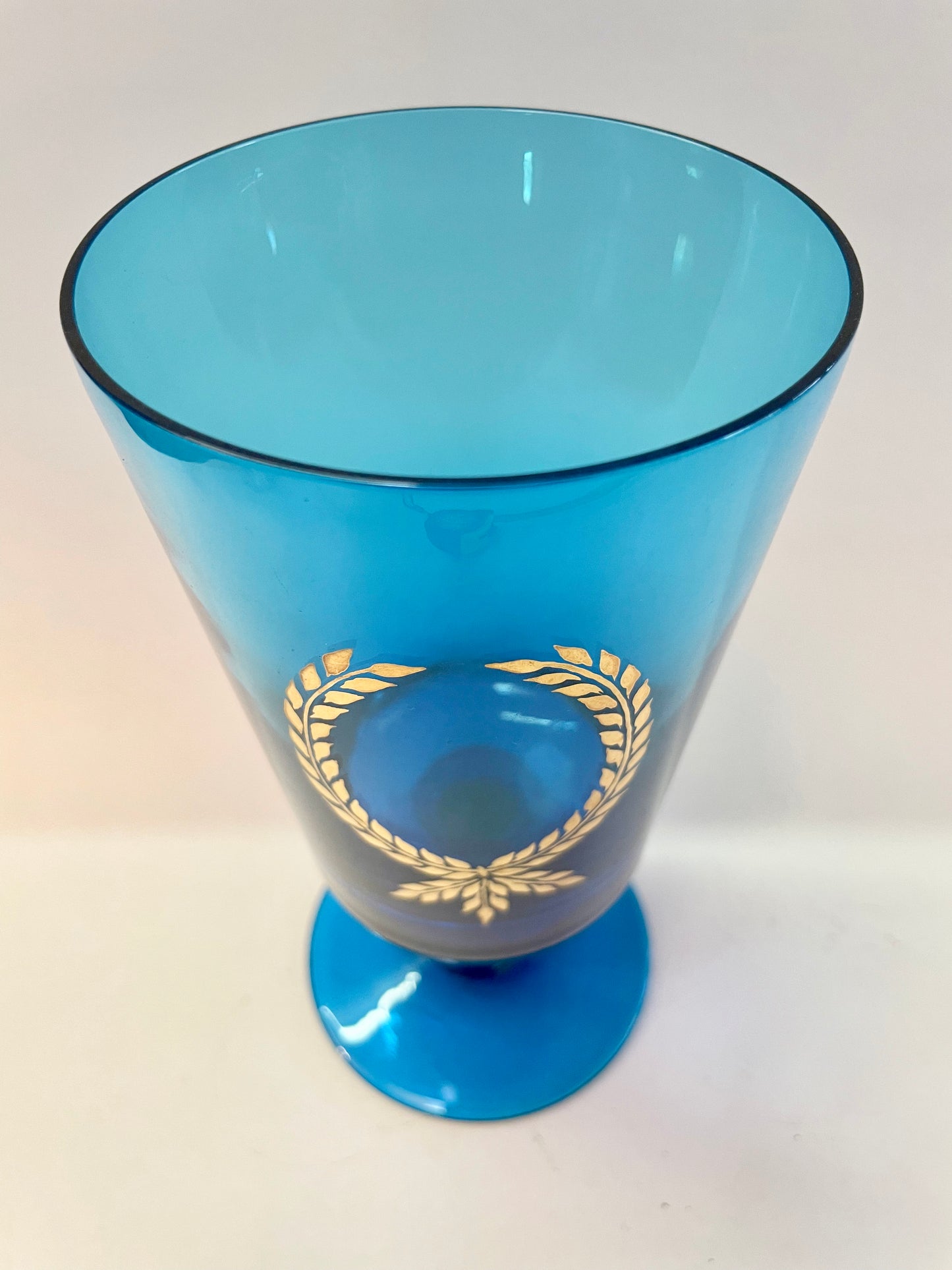 Blue Art Glass Vase