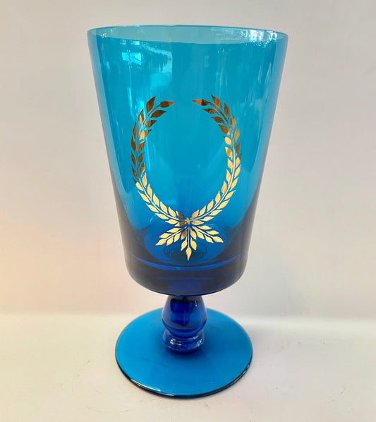 Blue Art Glass Vase