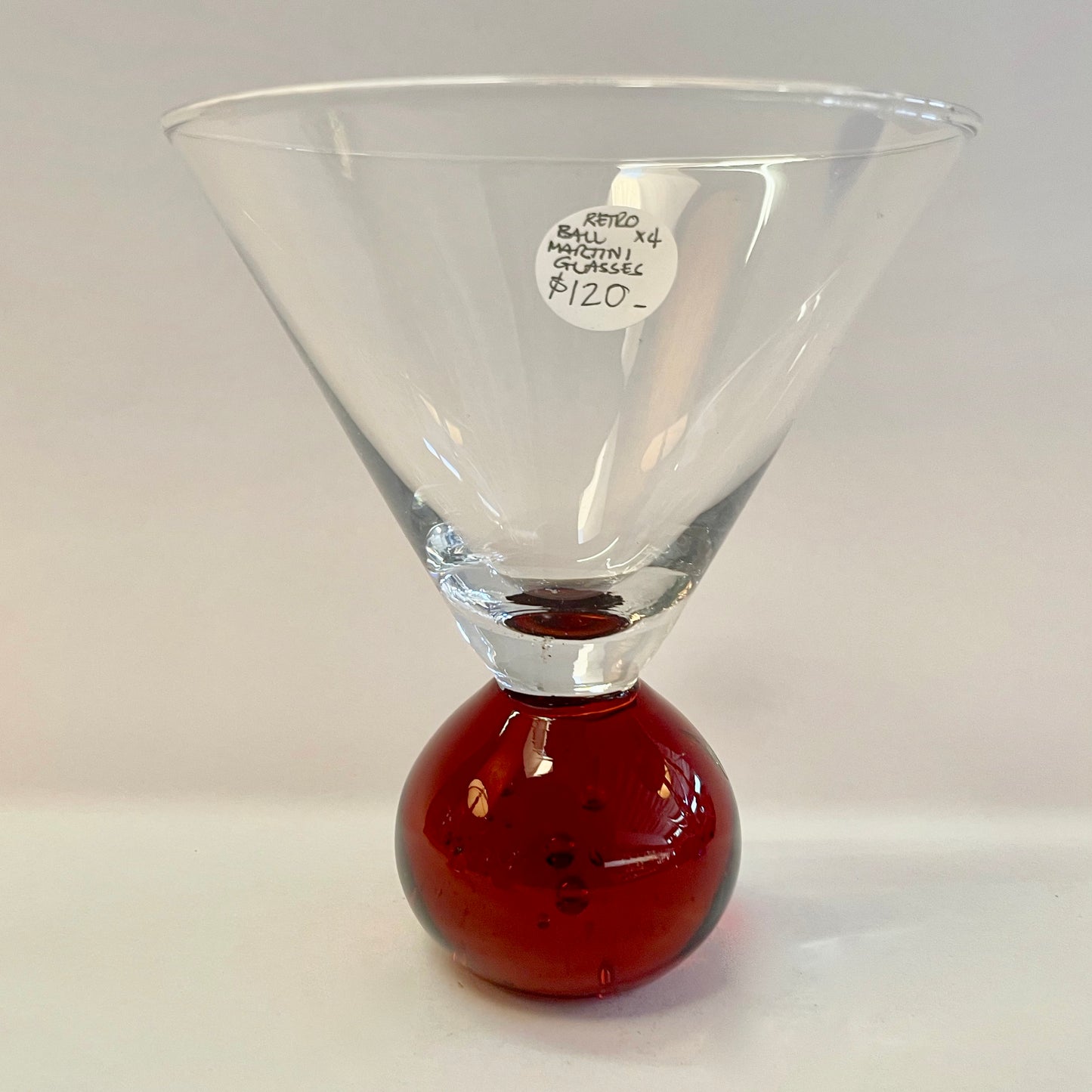 Retro Ball Martini Glass Set of Four