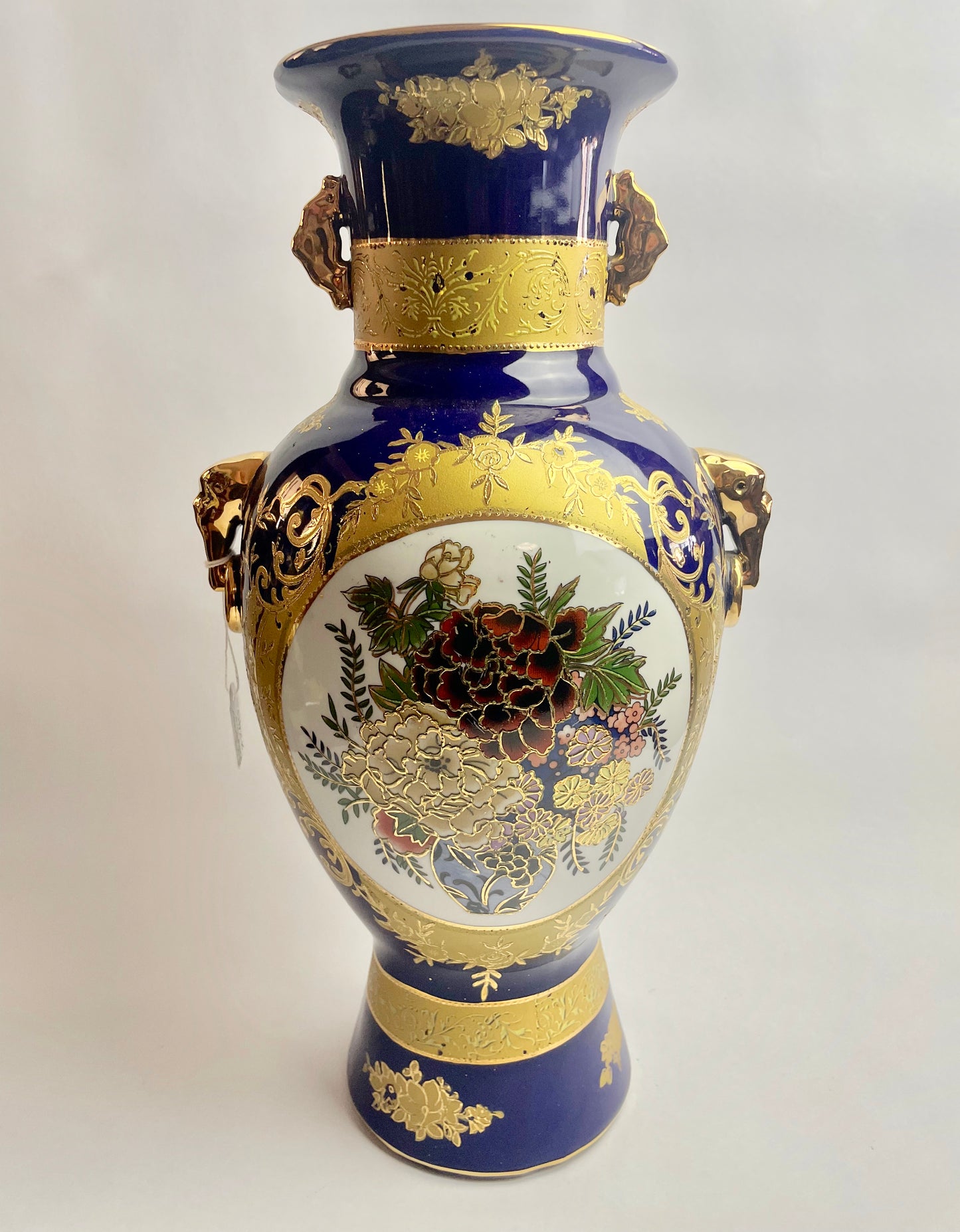 Pair of Large Ornate Gilt Vases