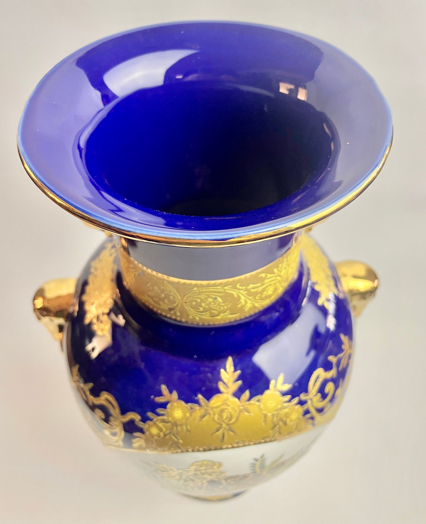 Pair of Large Ornate Gilt Vases