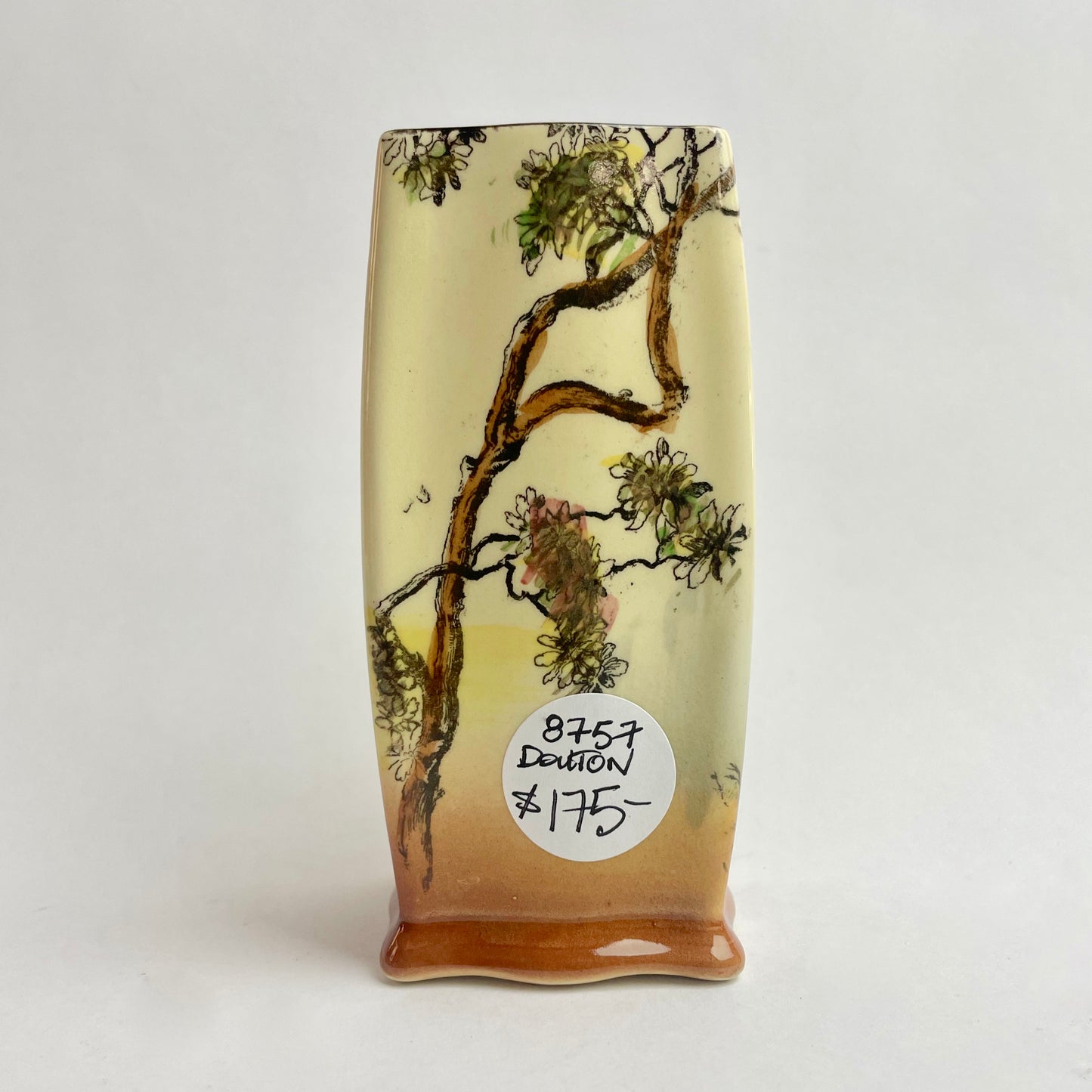 Rare Royal Doulton Seriesware Small Square Vase - The Gleaners