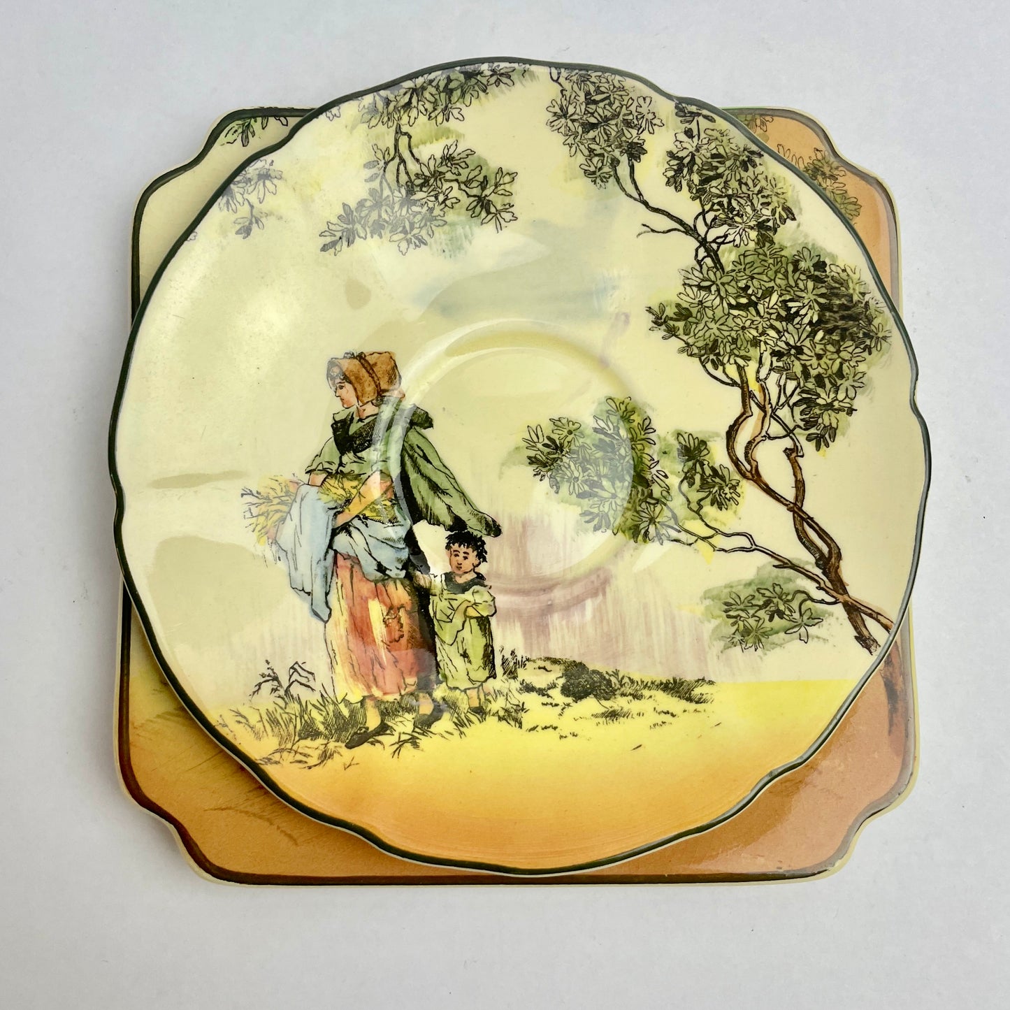Rare Royal Doulton Seriesware Trio- The Gleaners