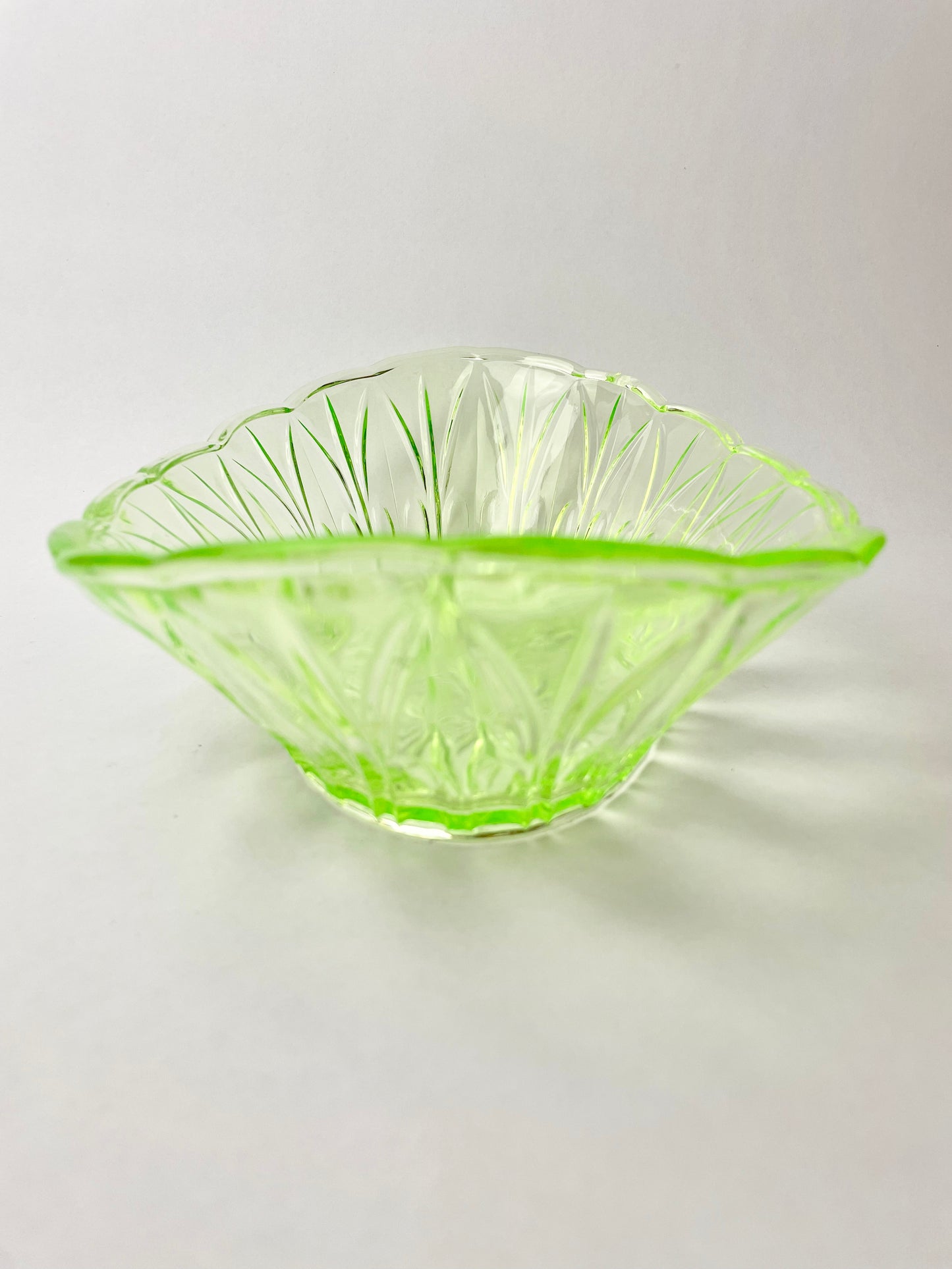 Uranium Glass Dish 27cm