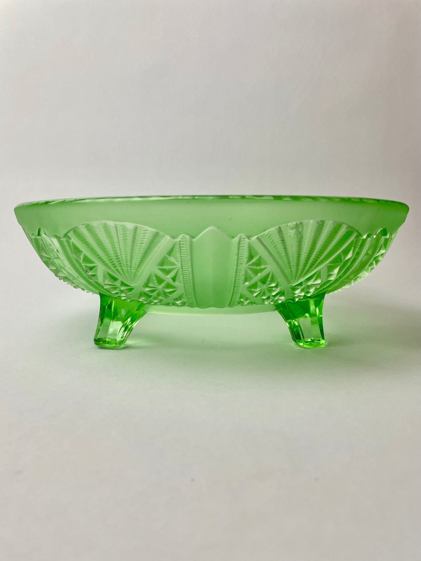 George Davidson & Co. Green Glass Bowl 718