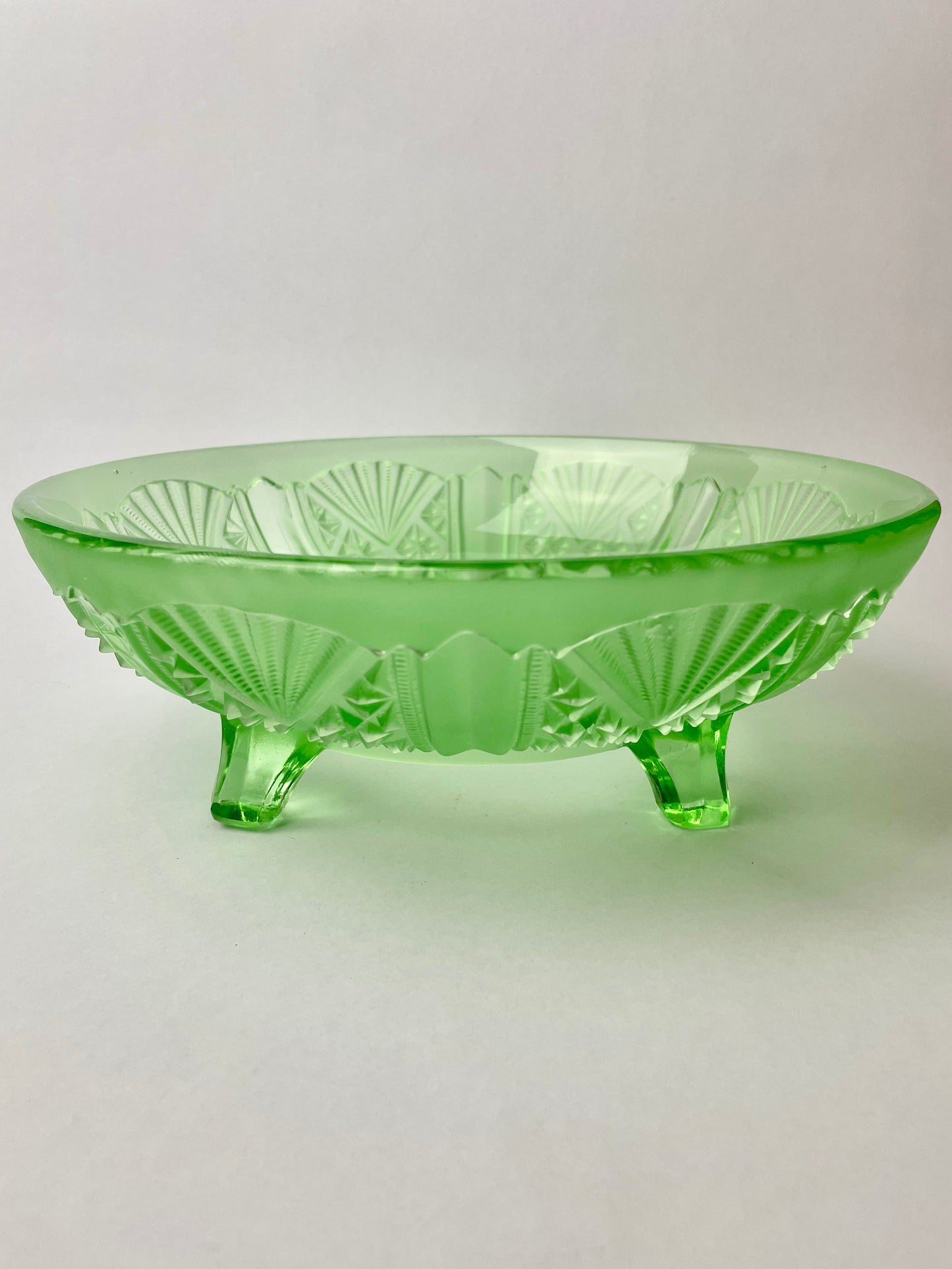 George Davidson & Co. Green Glass Bowl 718