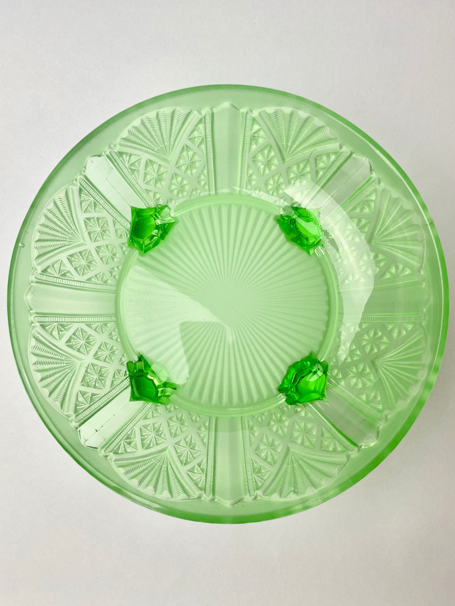 George Davidson & Co. Green Glass Bowl 718