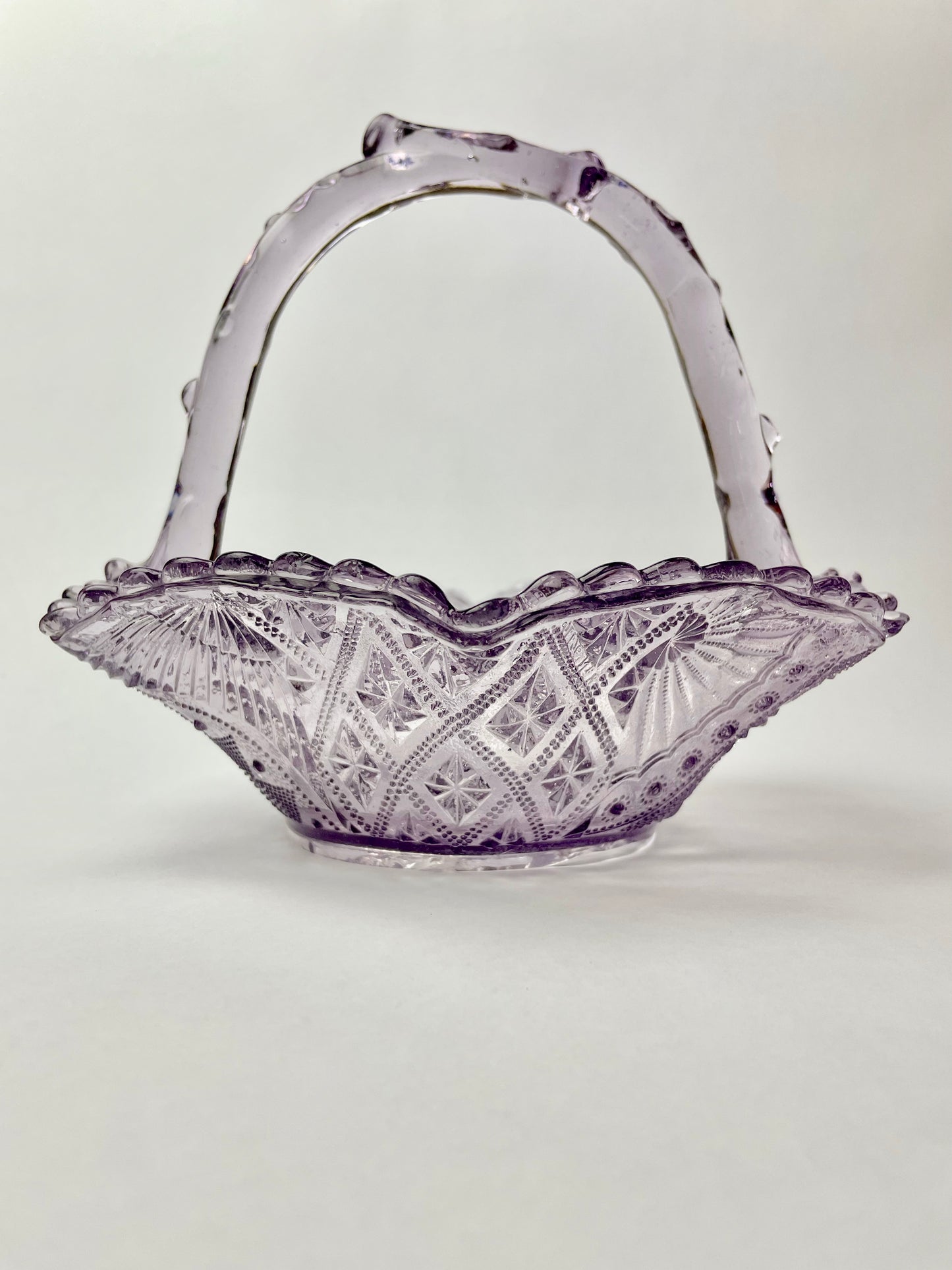 Amethyst Glass Basket