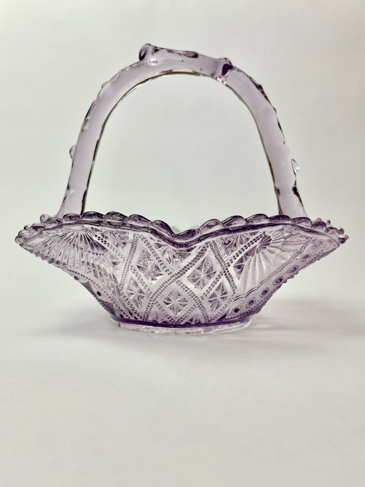 Amethyst Glass Basket
