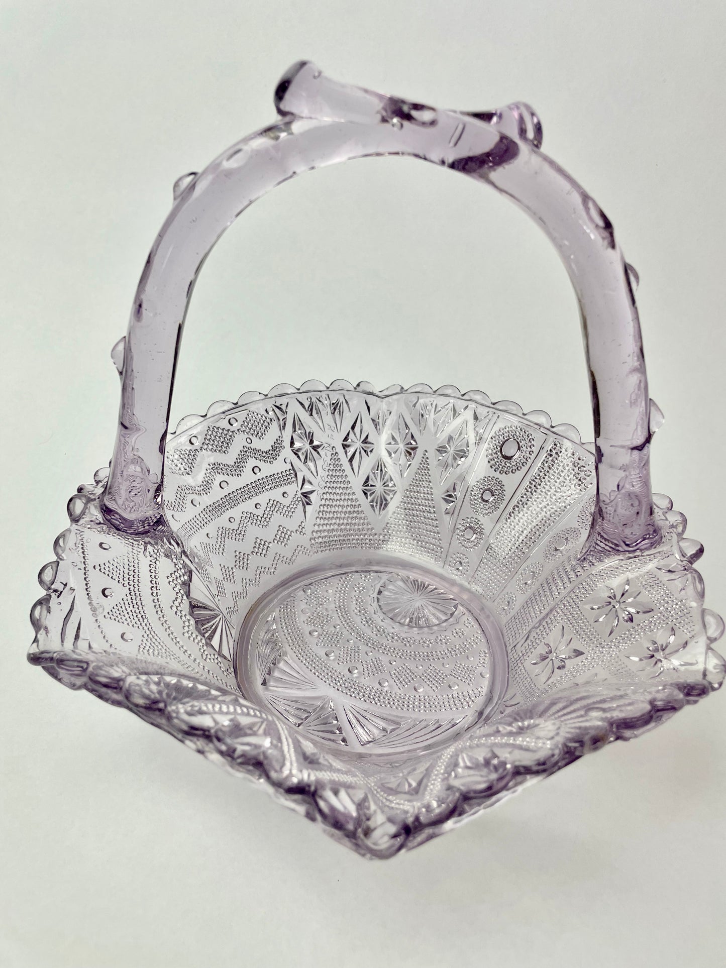 Amethyst Glass Basket