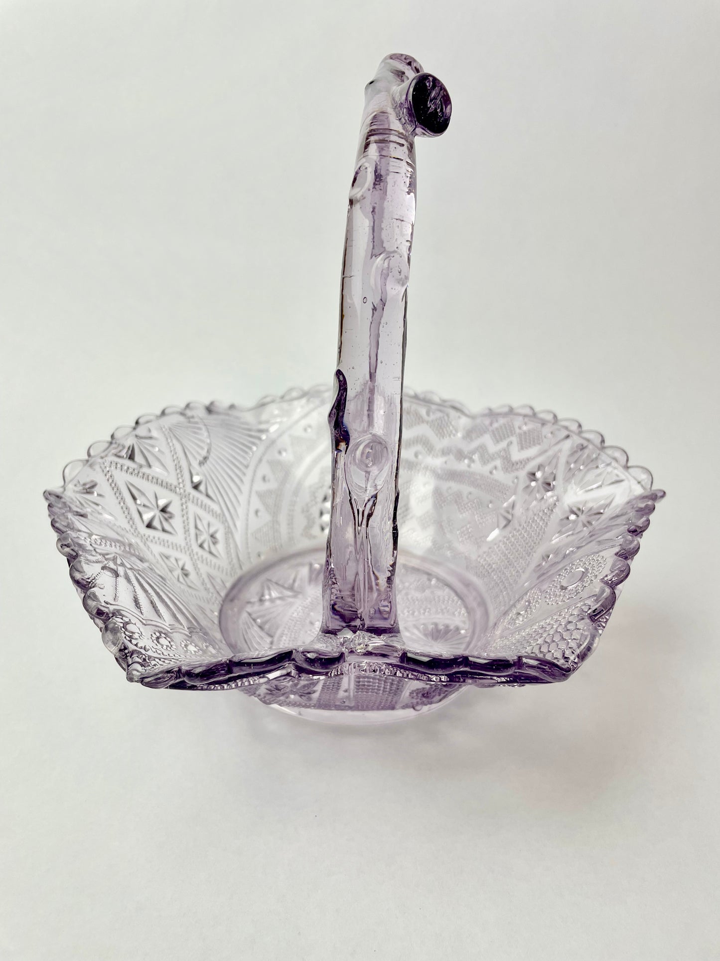Amethyst Glass Basket