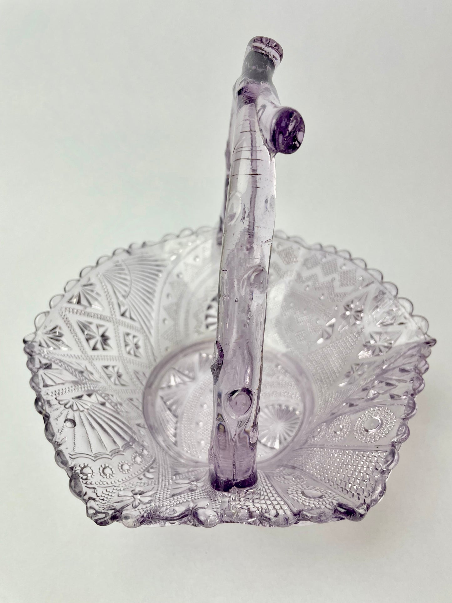 Amethyst Glass Basket