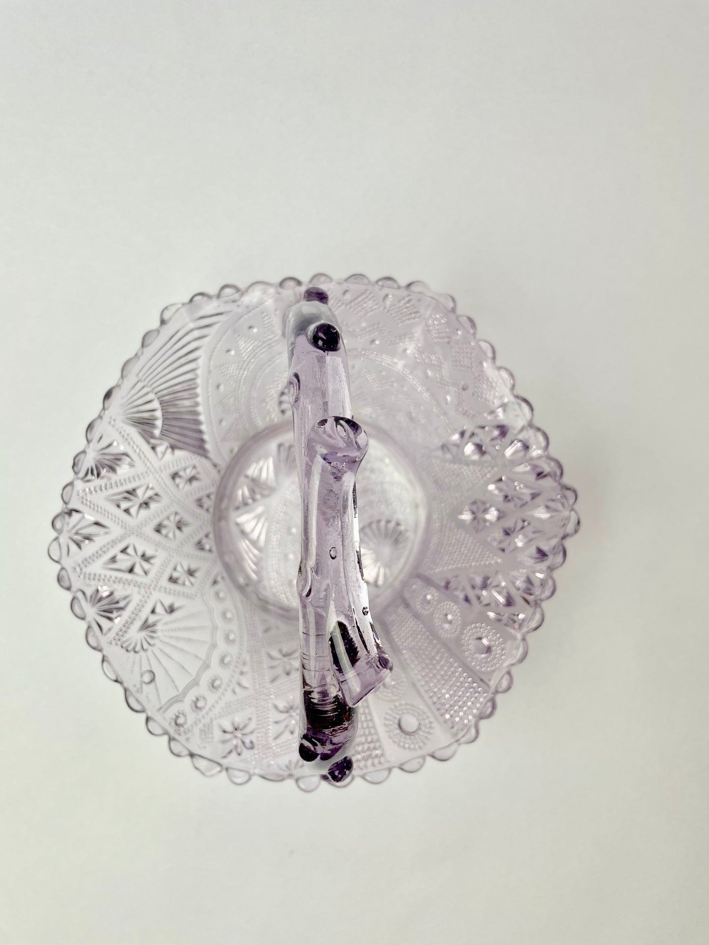 Amethyst Glass Basket