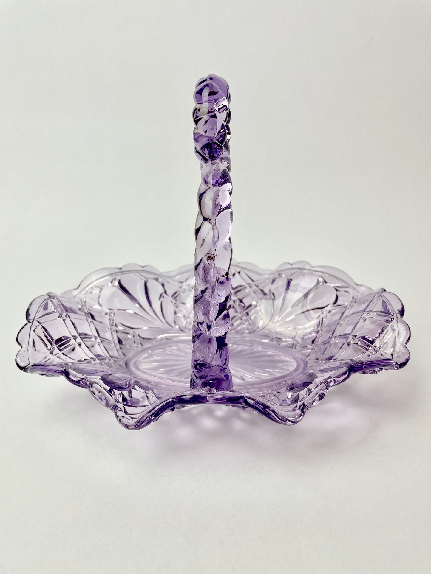Amethyst Glass Basket