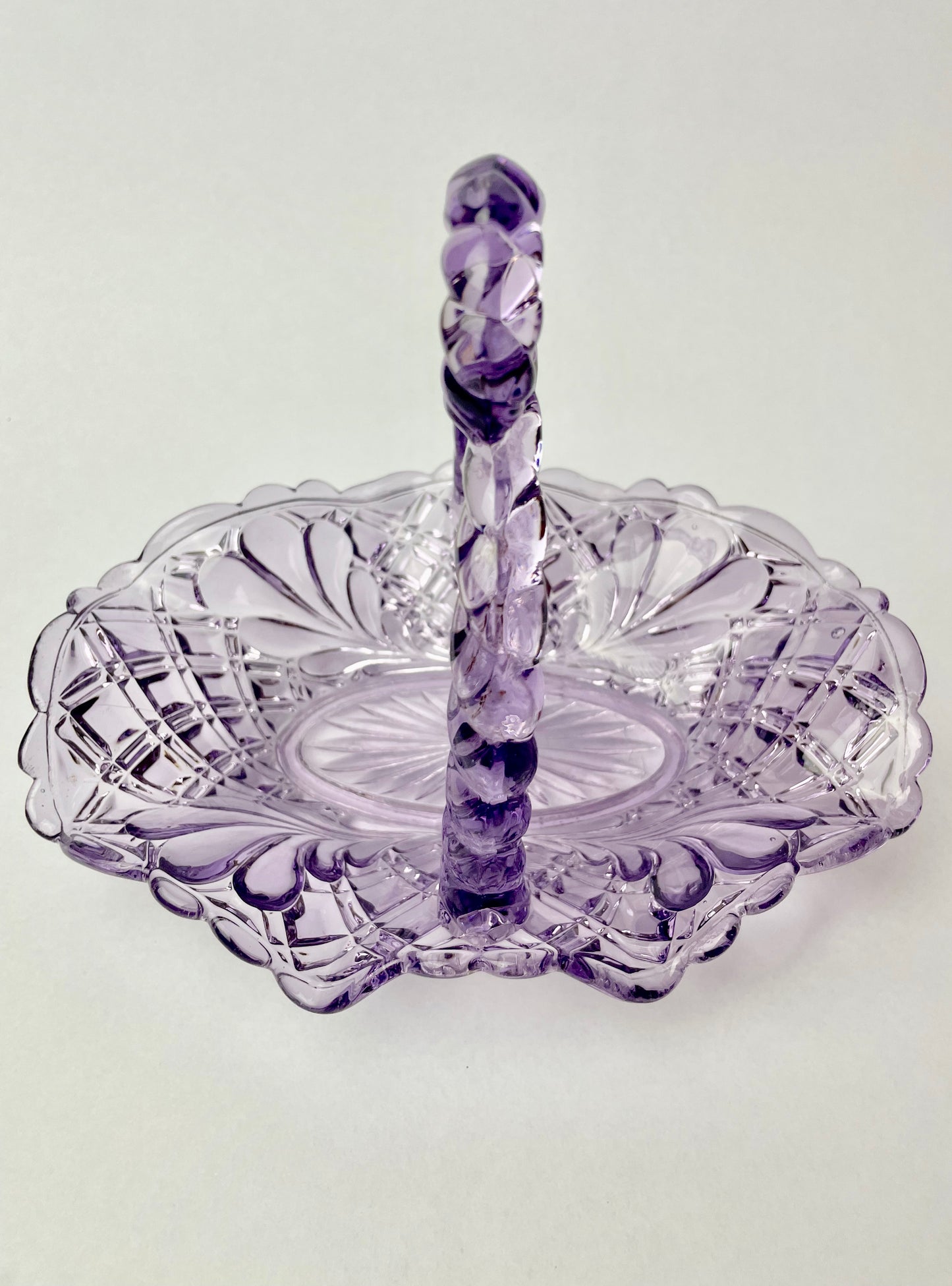 Amethyst Glass Basket