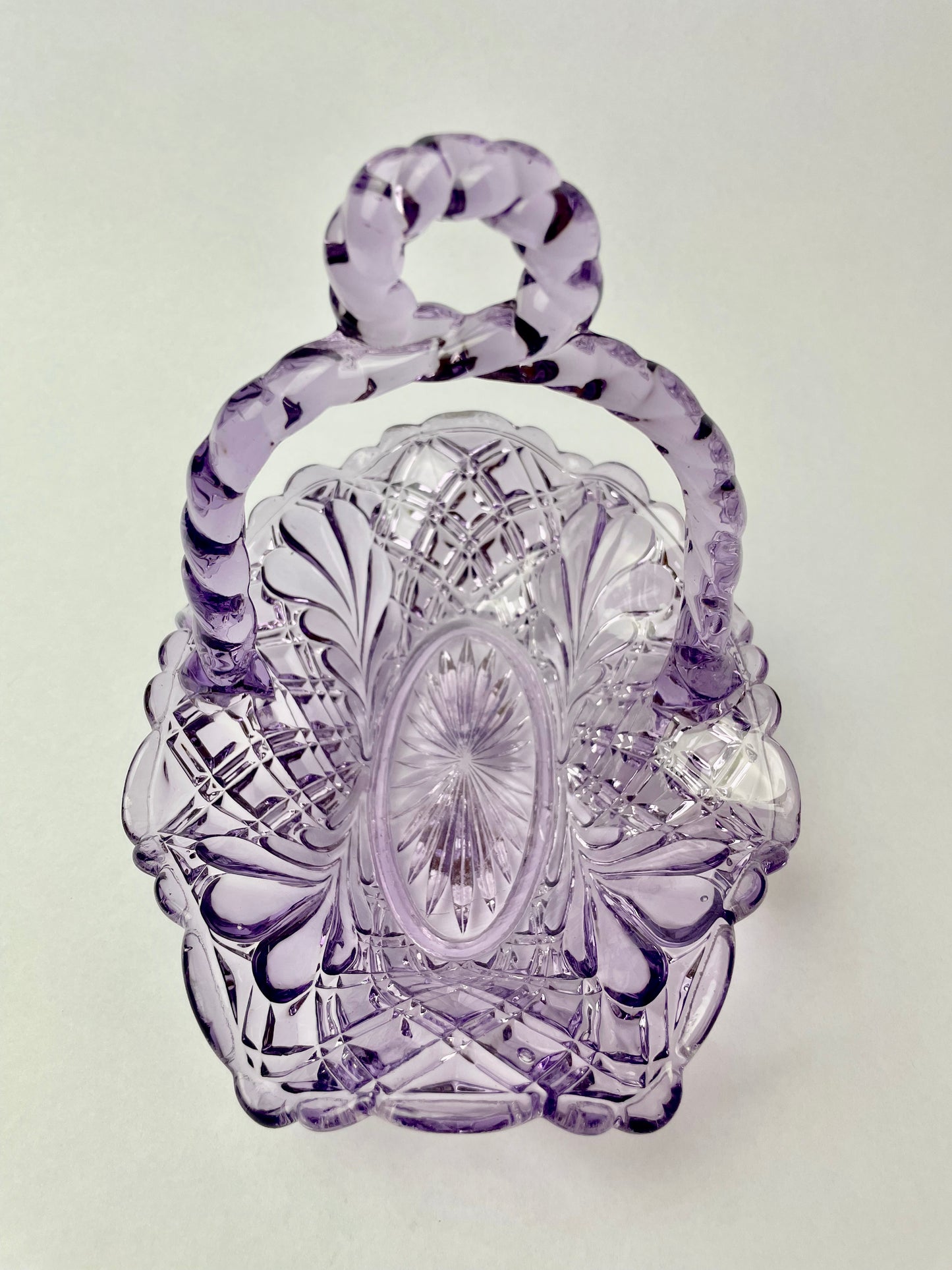 Amethyst Glass Basket