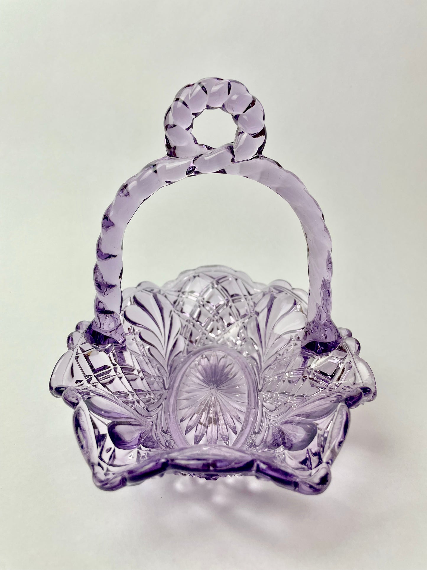 Amethyst Glass Basket