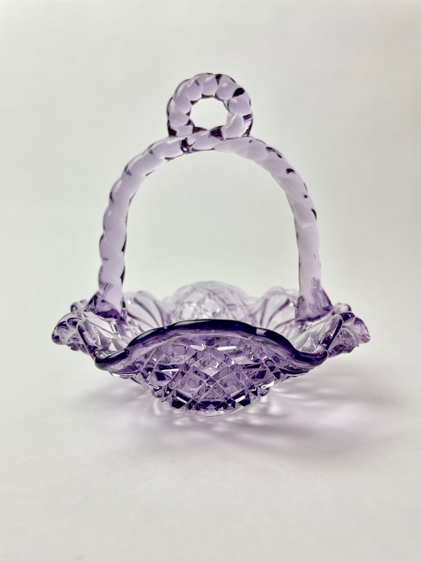 Amethyst Glass Basket