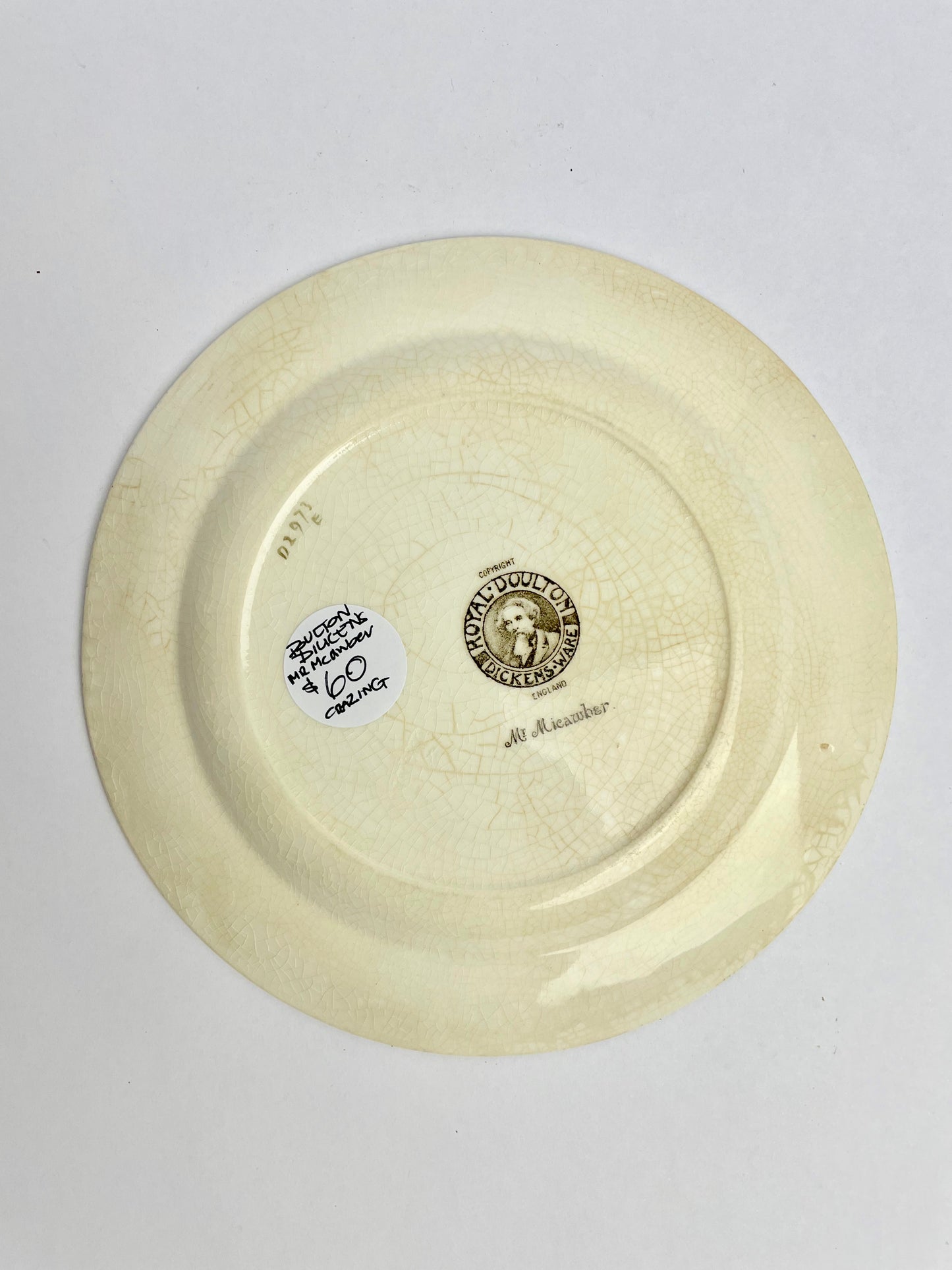 Royal Doulton Mr Micawber Plate