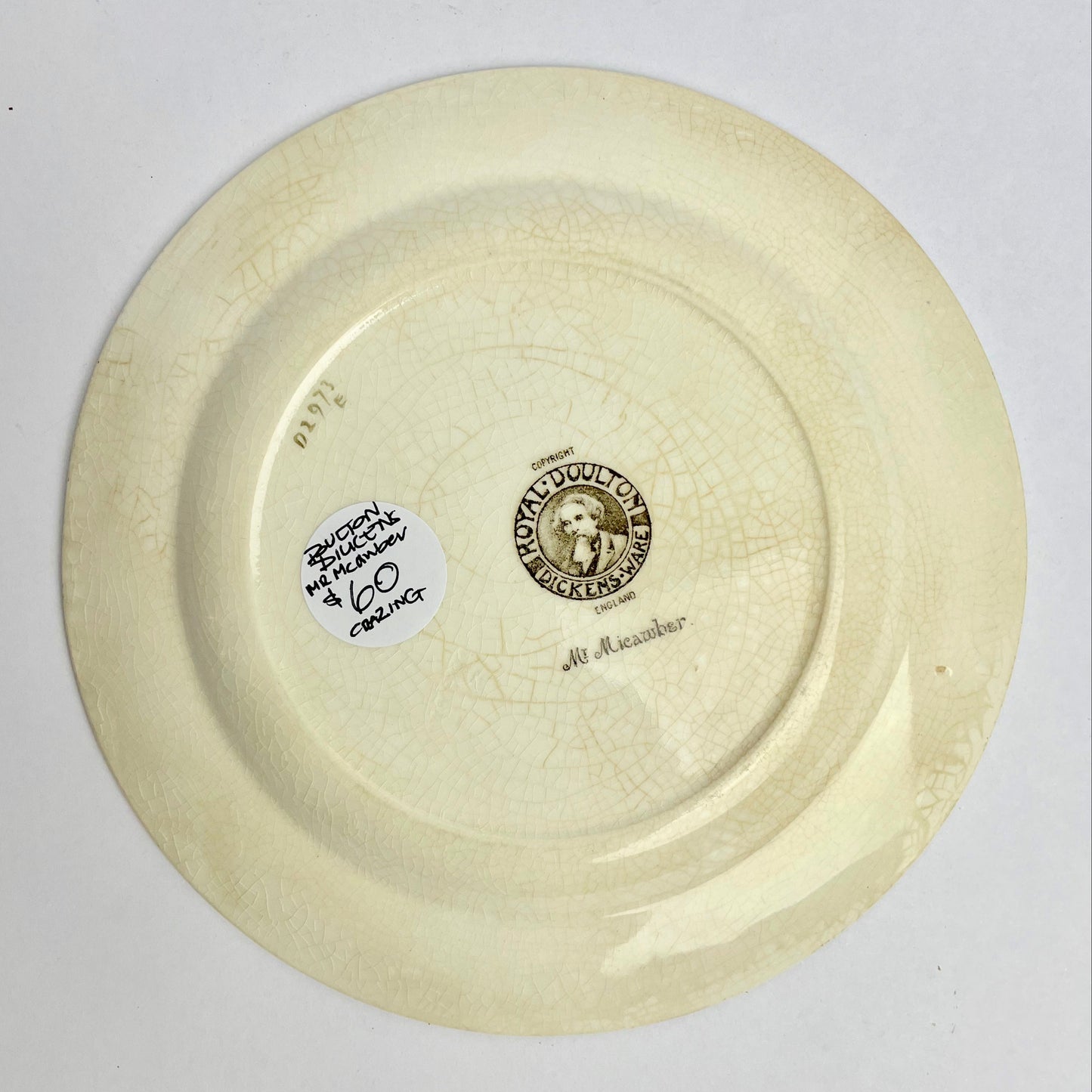 Royal Doulton Dickens Ware Plate – Sam Weller – 17cm