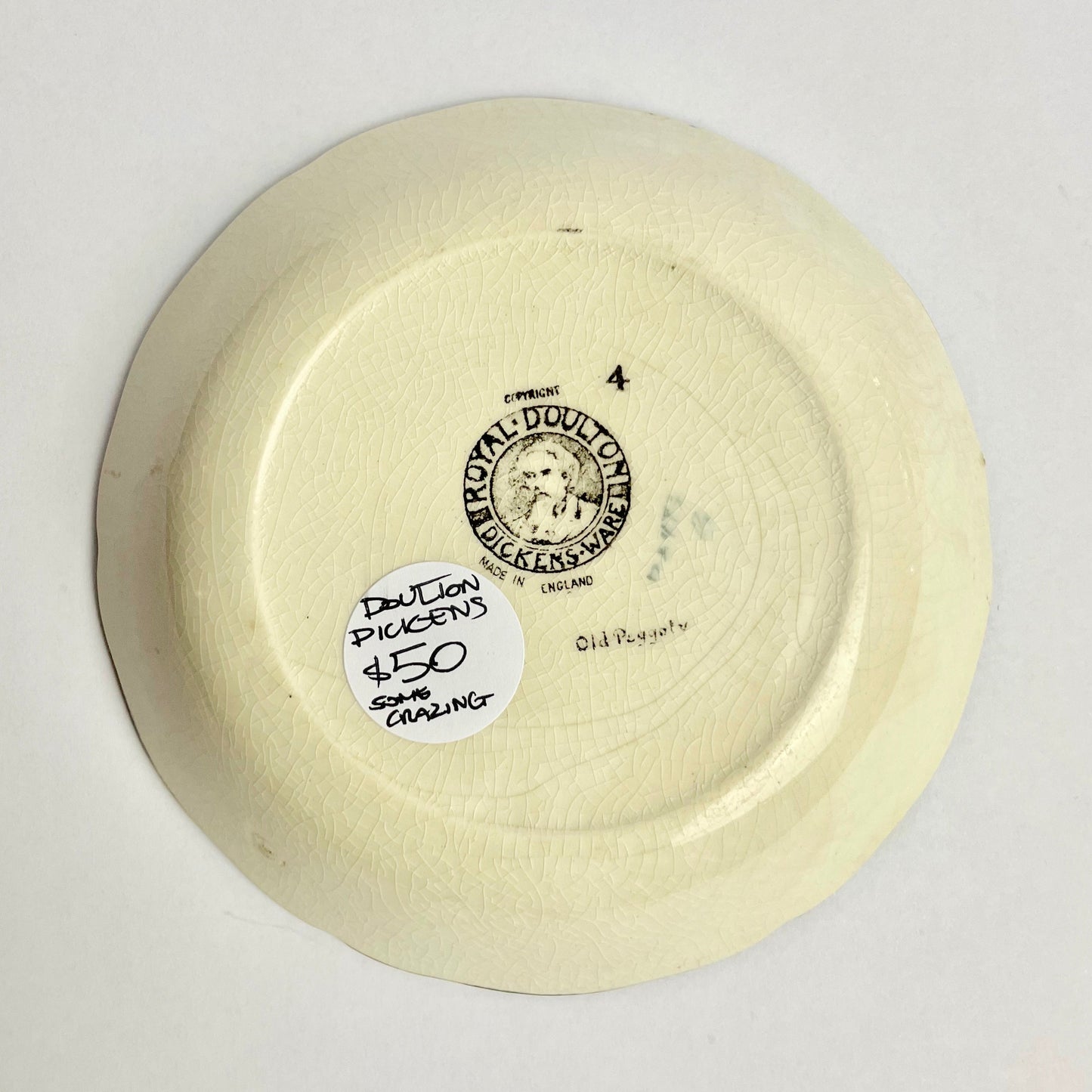 Royal Doulton Dickens Ware Plate – Old Peggotty – 14cm